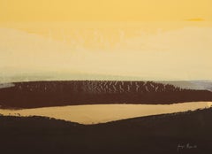 Cielo dorado, Monocopia serigráfica abstracta de Joseph Grippi