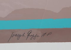 Tan Landscape, Abstract Landscape Screenprint by Joseph Grippi