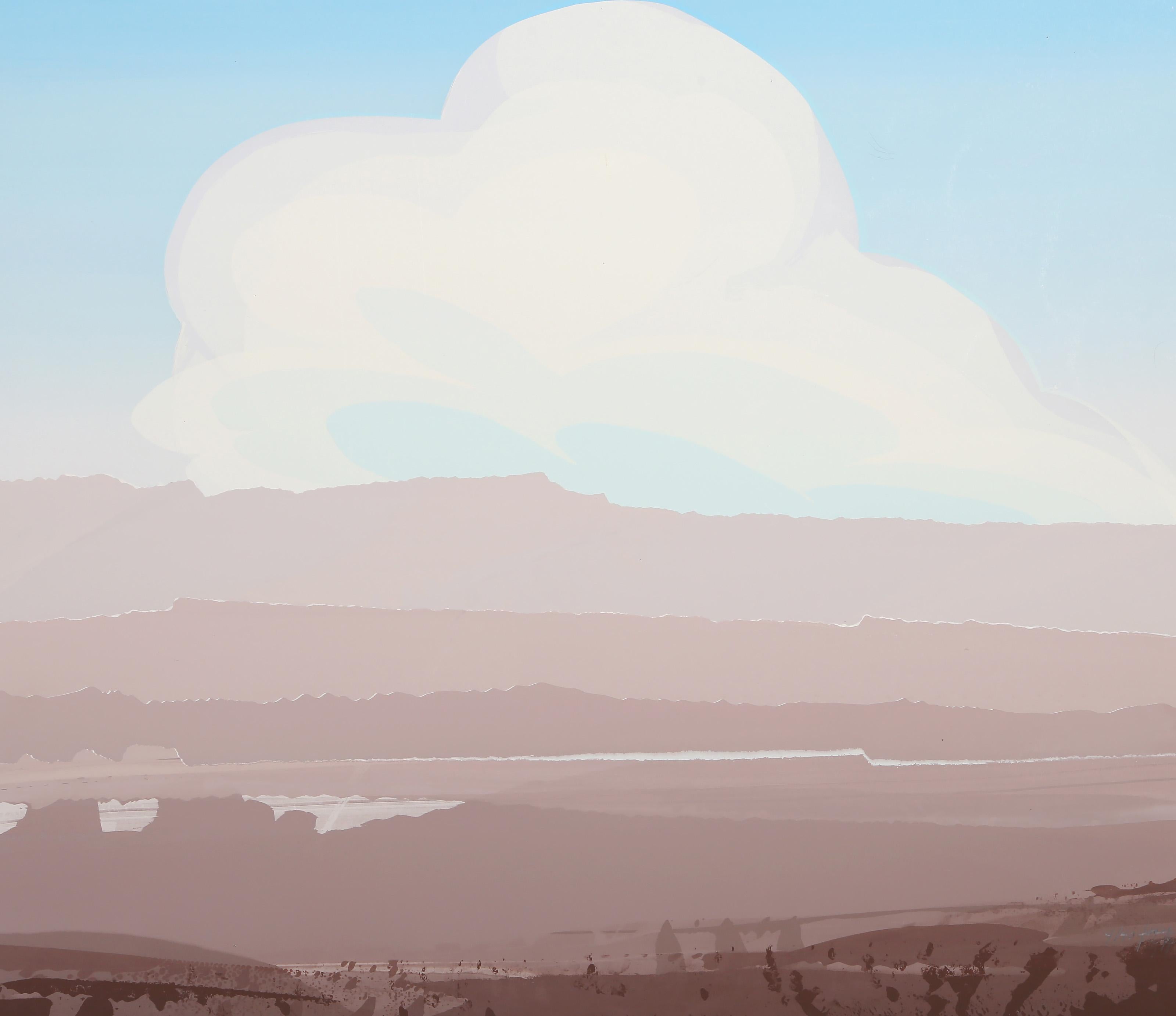 White Cloud, Modern Screenprint Monoprint by Joseph Grippi