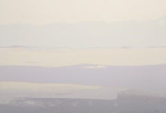 Paisaje de invierno, Monocopia serigráfica abstracta de Joseph Grippi