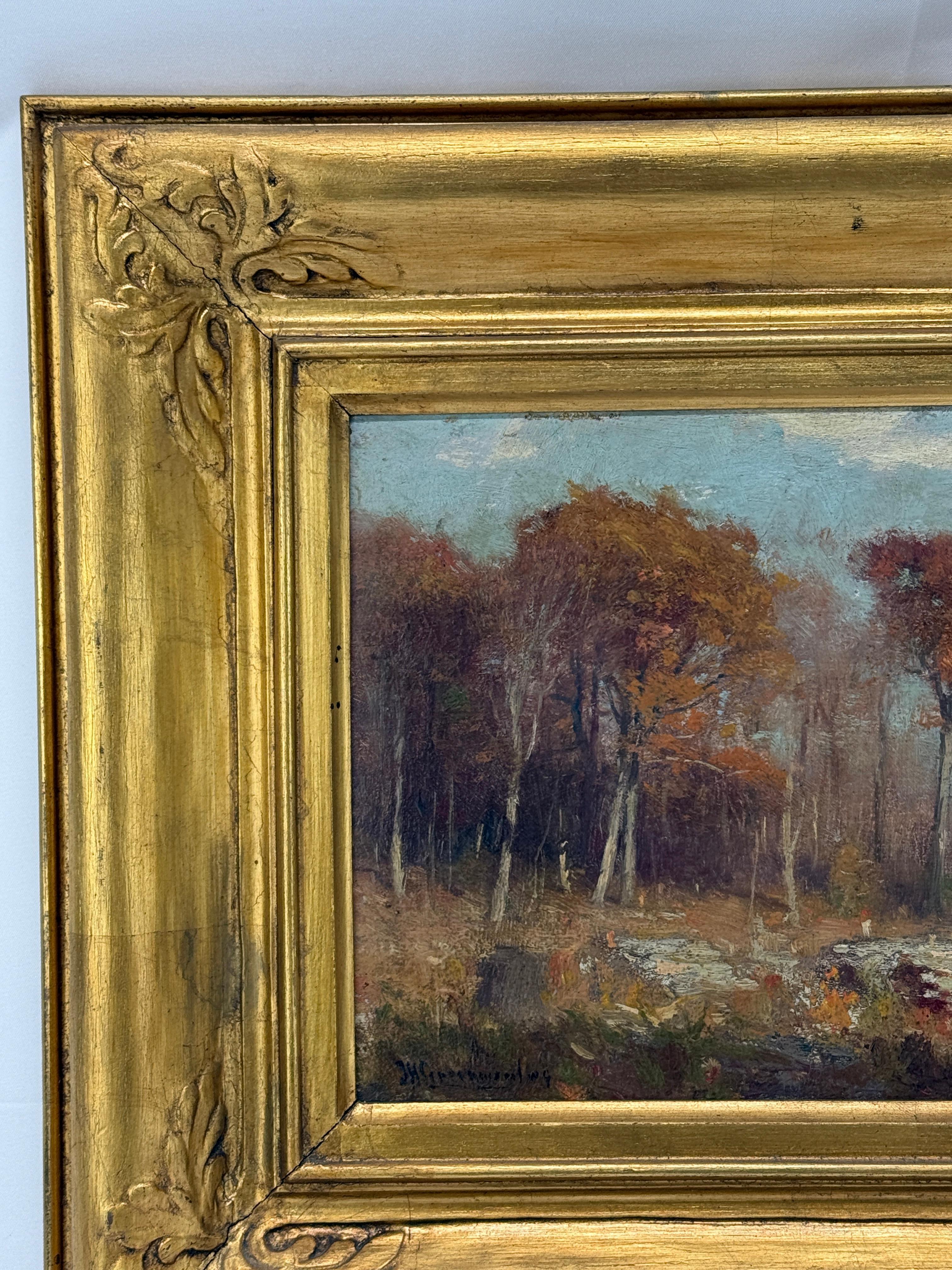 Joseph H. Greenwood (MA, 1857-1927) Tonalist New England Landscape In Good Condition For Sale In Atlanta, GA