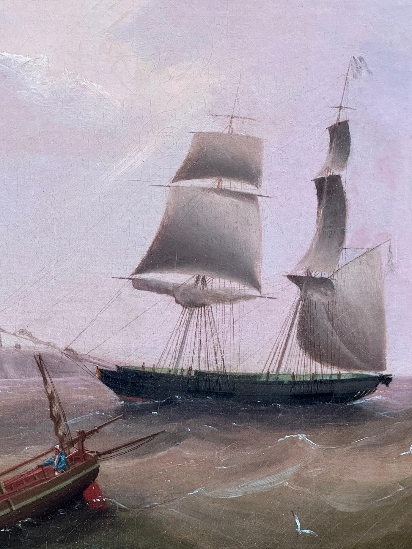 19th century Ship portrait of the For Sale 7