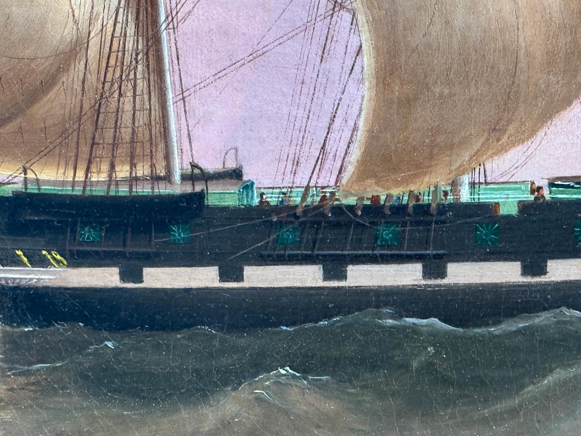 19th century Ship portrait of the - Painting by Joseph Heard