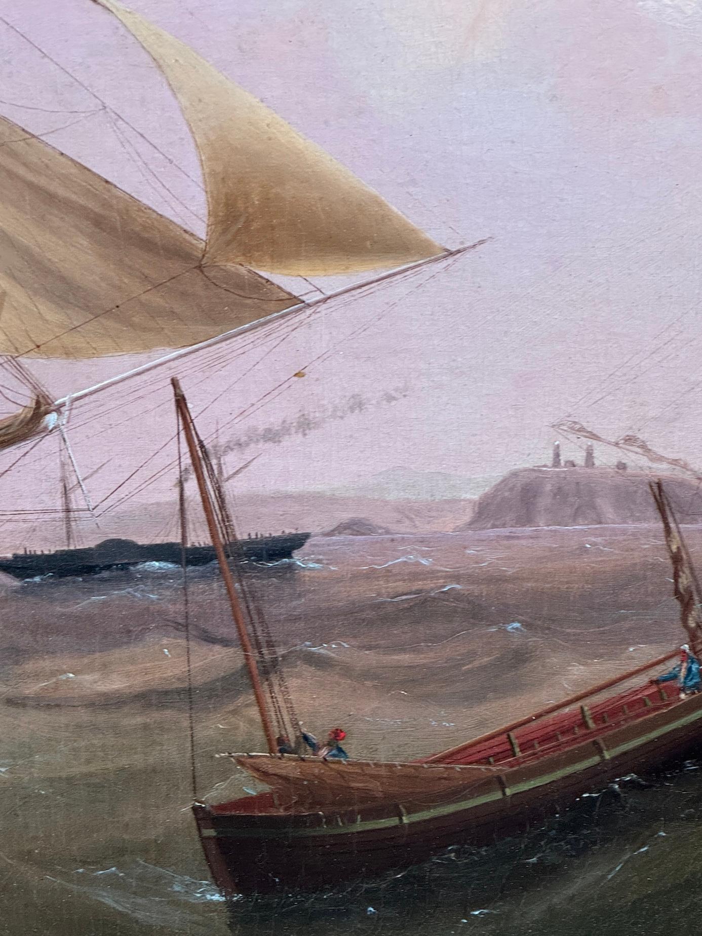 19th century Ship portrait of the - Victorian Painting by Joseph Heard