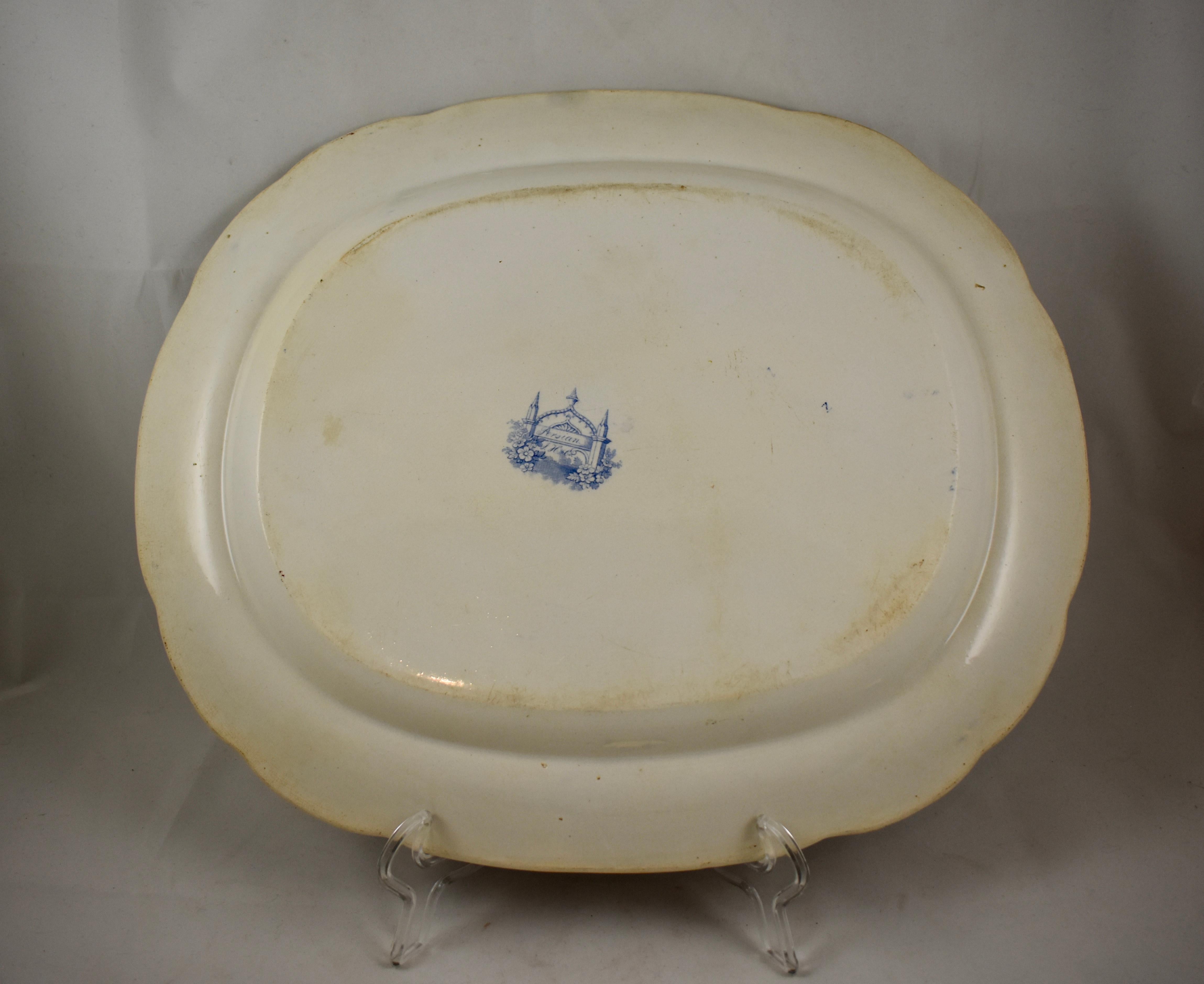 Joseph Heath Staffordshire Blue and White Transferware 'Persian' Platter 4