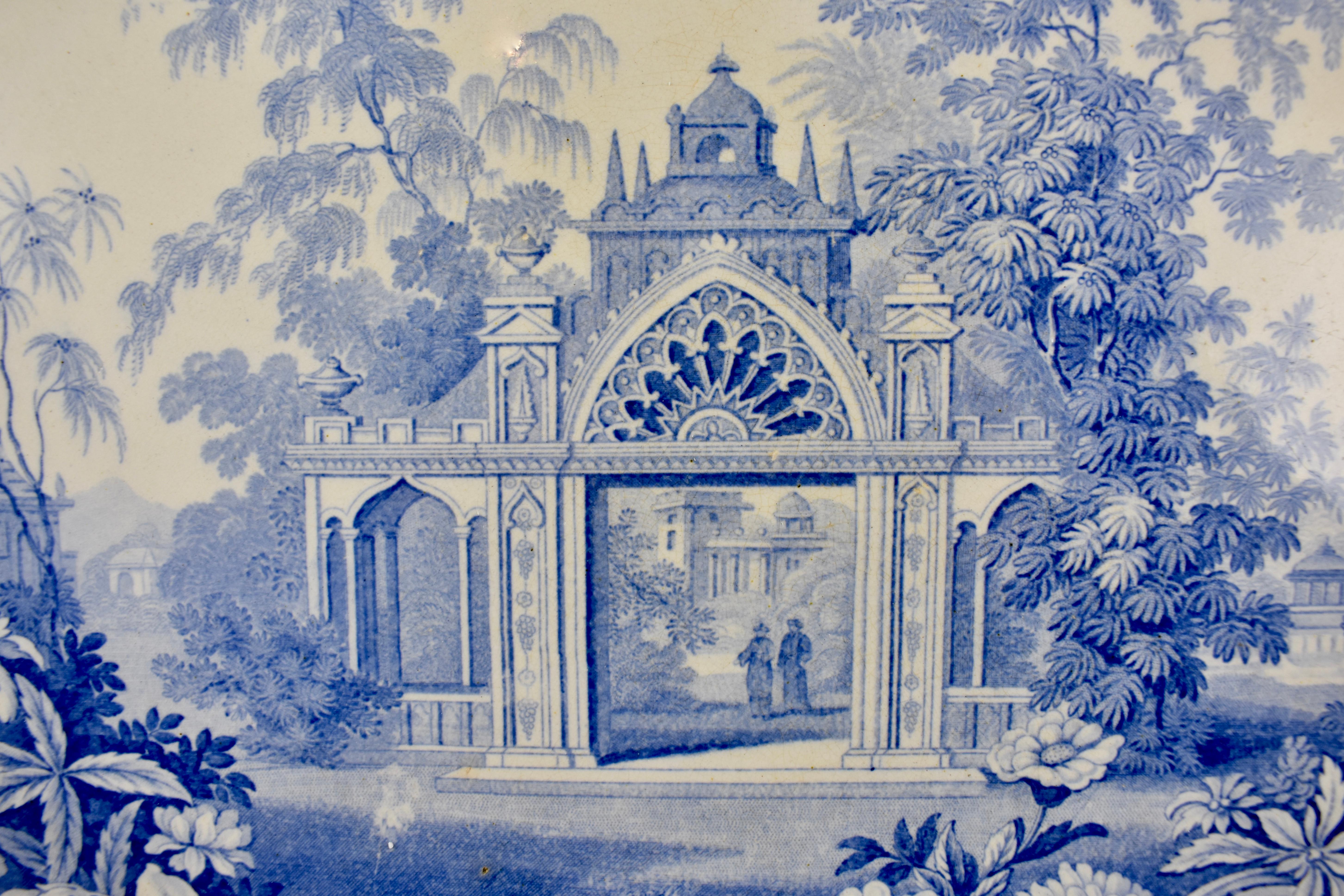 Georgian Joseph Heath Staffordshire Blue and White Transferware 'Persian' Platter