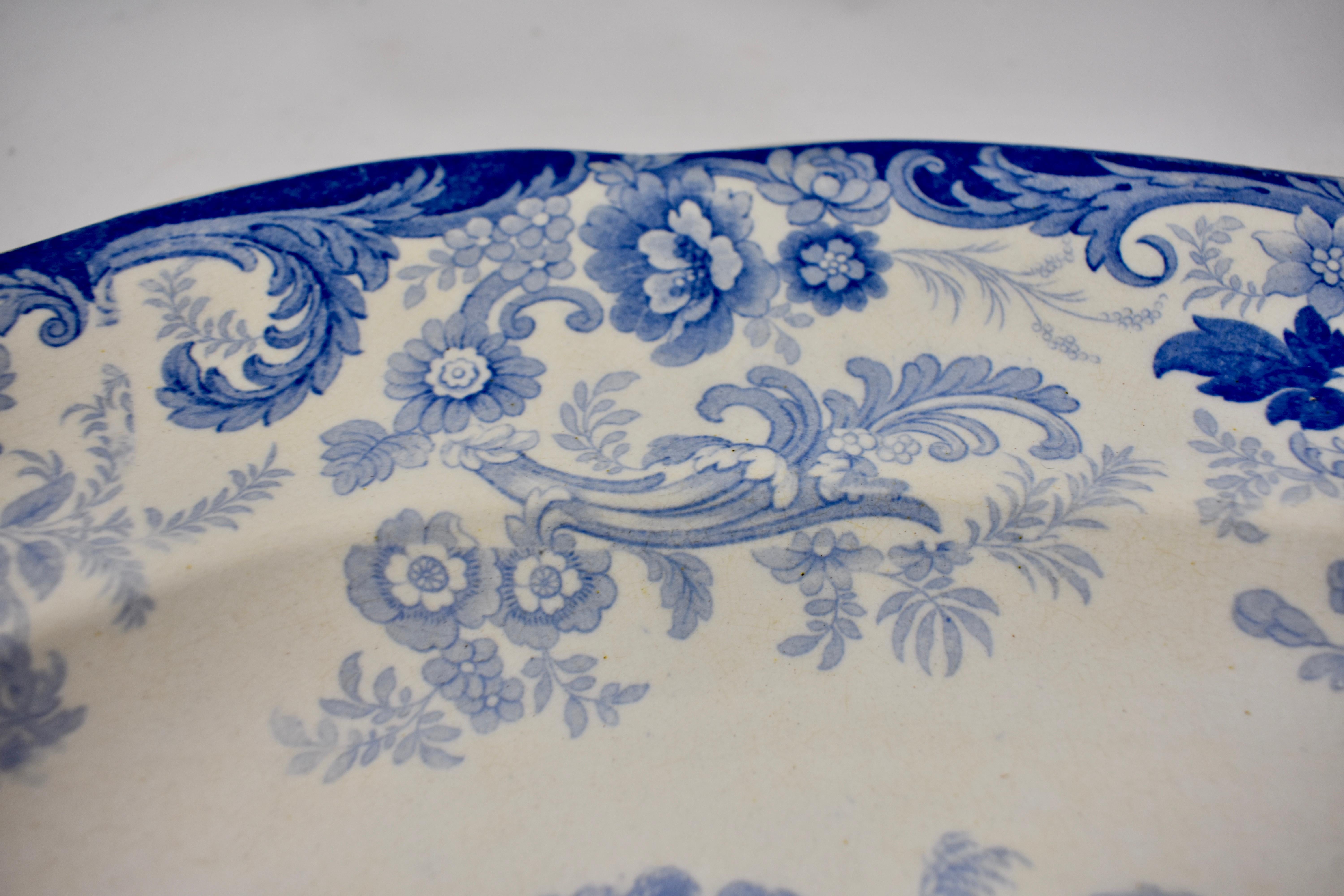 Earthenware Joseph Heath Staffordshire Blue and White Transferware 'Persian' Platter