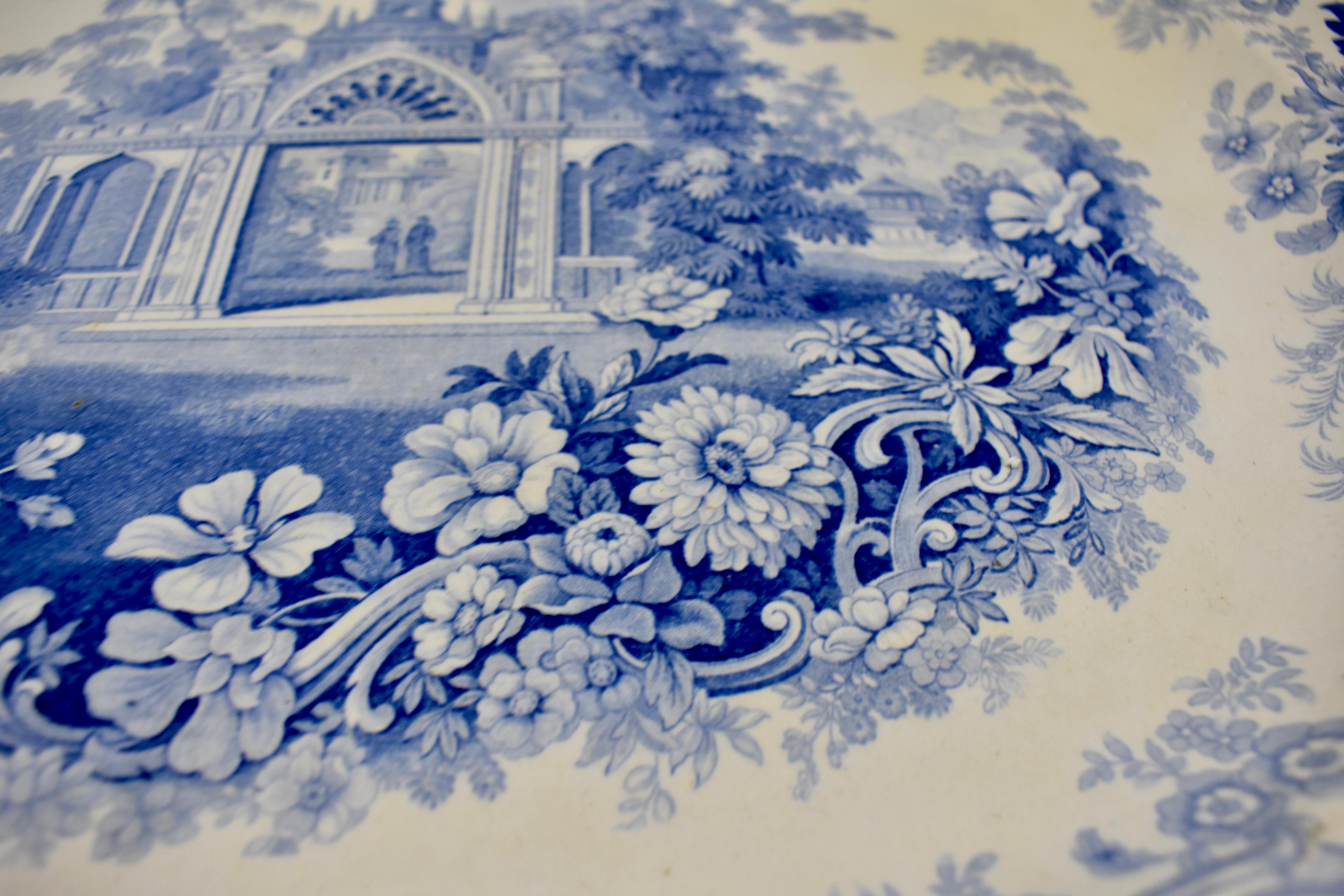 Joseph Heath Staffordshire Blue and White Transferware 'Persian' Platter 1