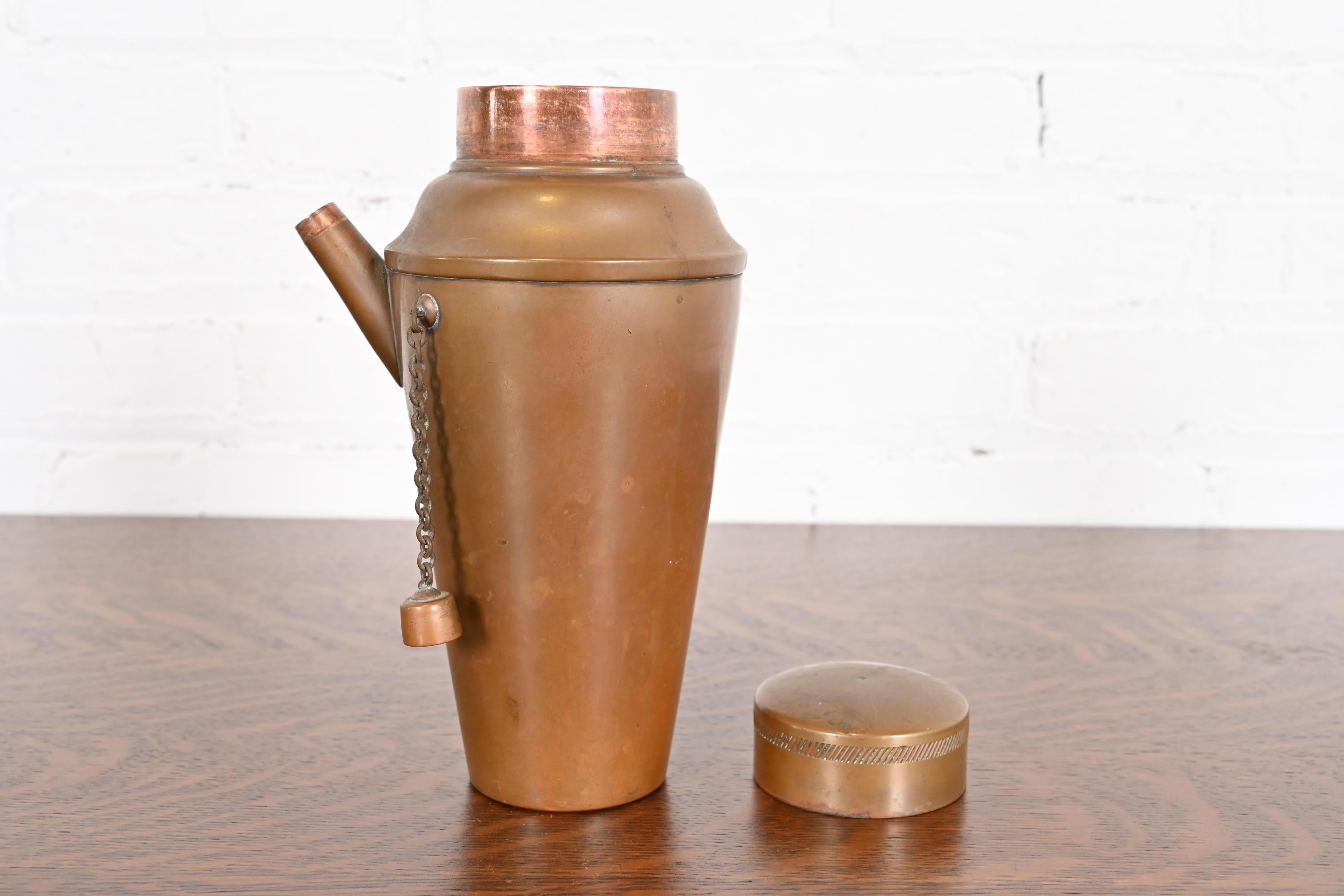 Joseph Heinrichs Arts and Crafts Copper Cocktail Shaker 2