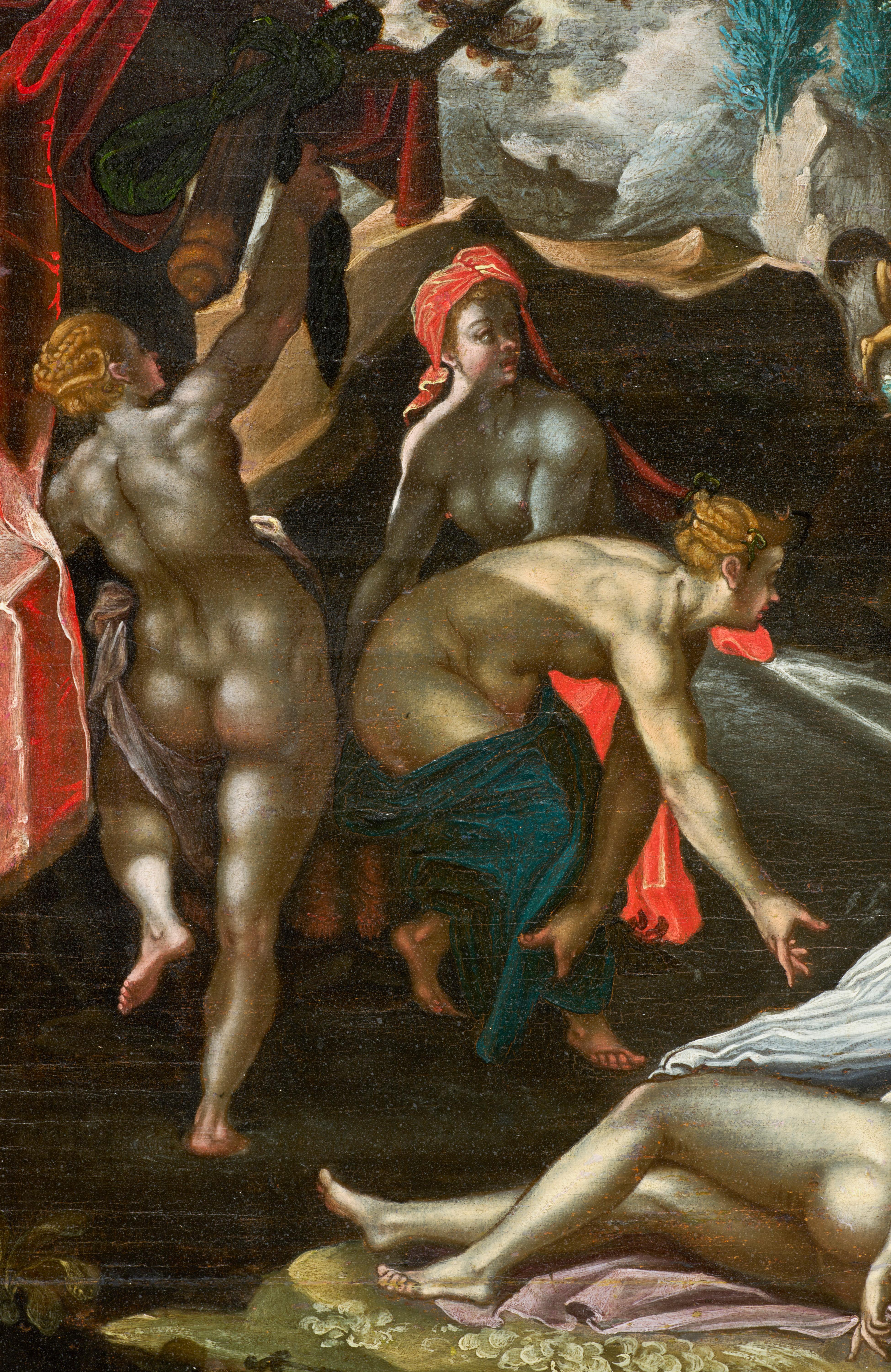 Diana und Actaeon, ein geradliniges Gemälde nach Joseph Heintz, dem Älteren (Alte Meister), Painting, von Joseph Heintz the Elder