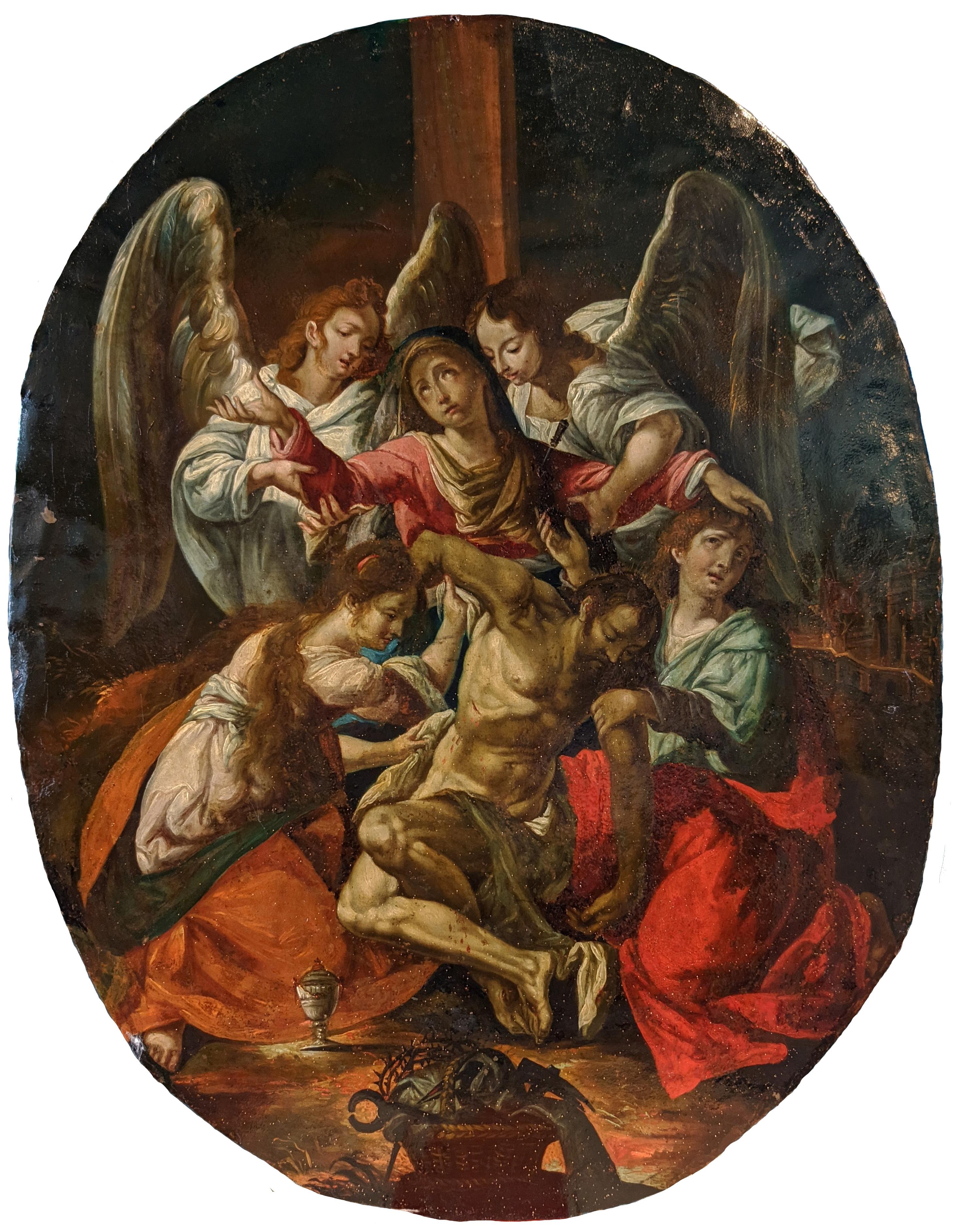 Late Renaissance copper after Joseph Heintz the Elder's Entombment of Christ 1