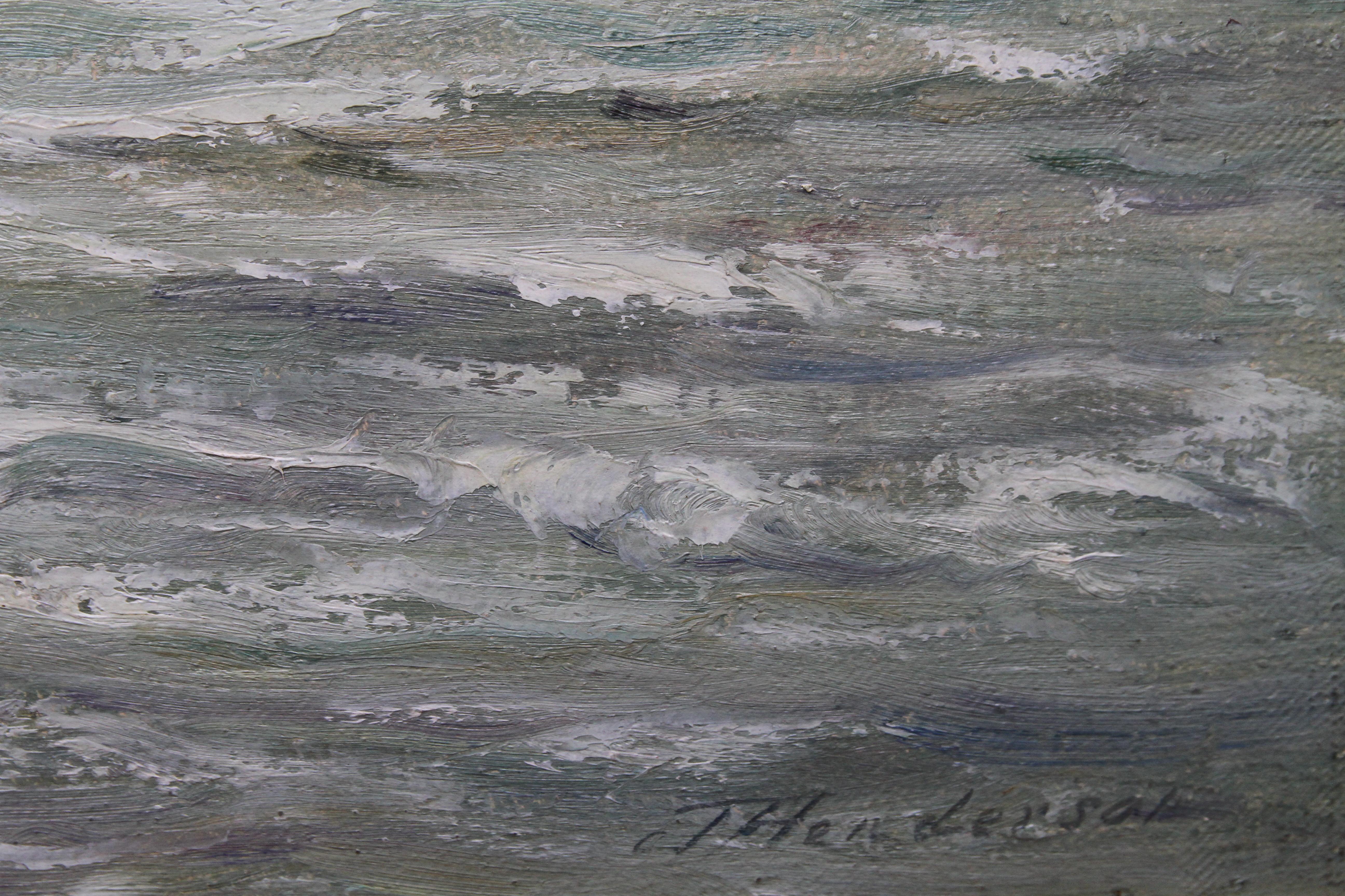 Clearing After The Rain - Scottish 19thC Impressionist art seascape oil painting 1