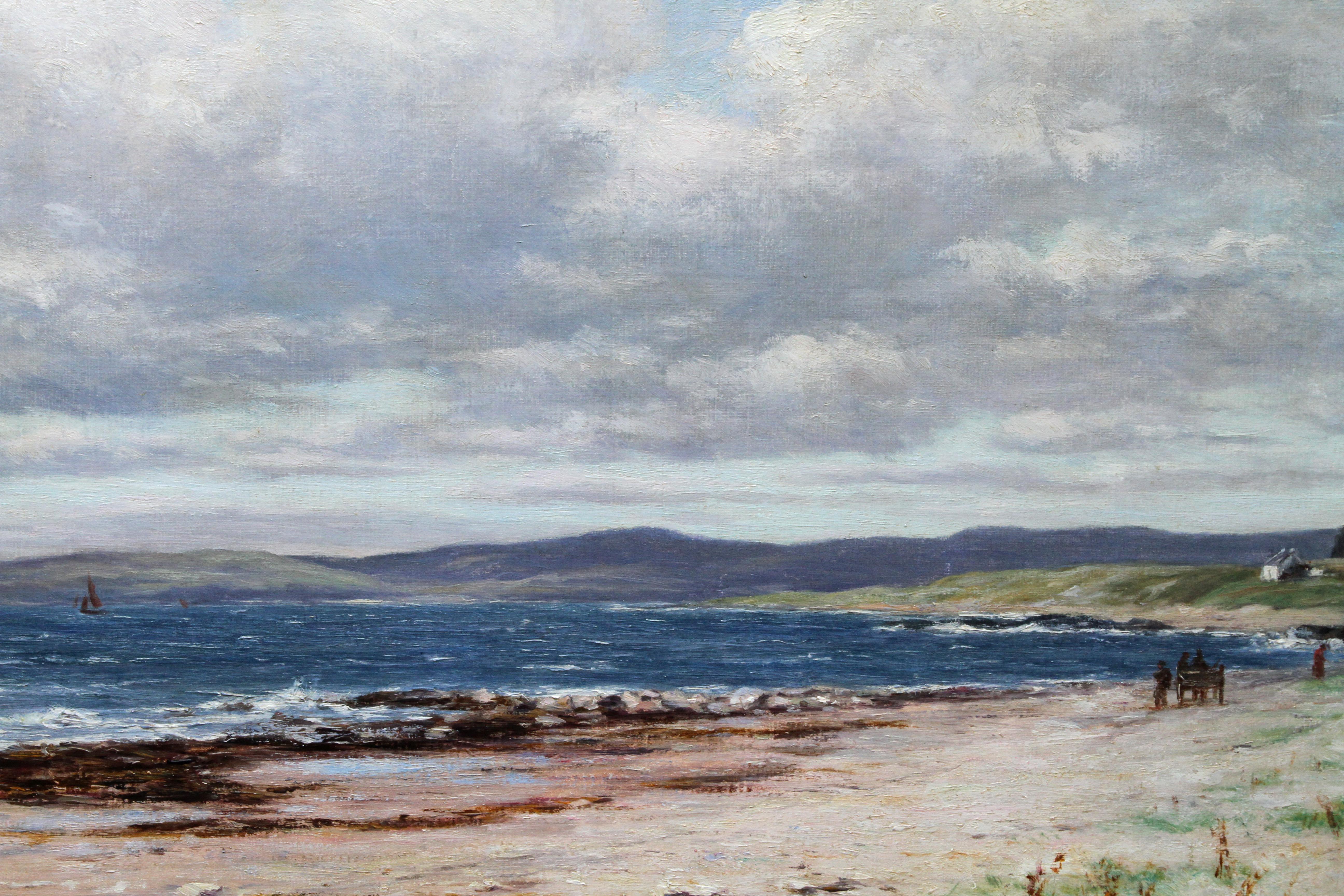 Kintyre depuis Arran - Art écossais Peinture à l'huile impressionniste du 19ème siècle 2