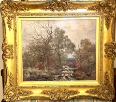 Scottish early 20th century River landscape, the Moriston River Scotland