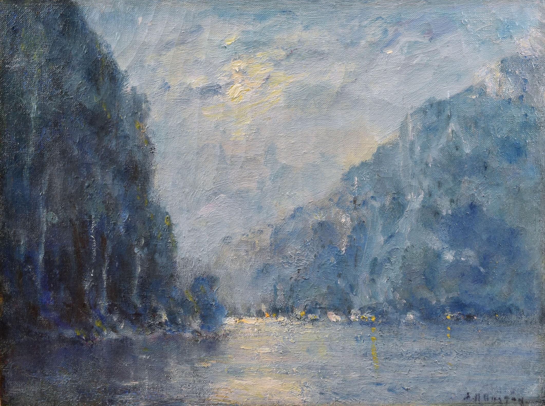 Joseph Henry Boston Landscape Painting - Misty Waters