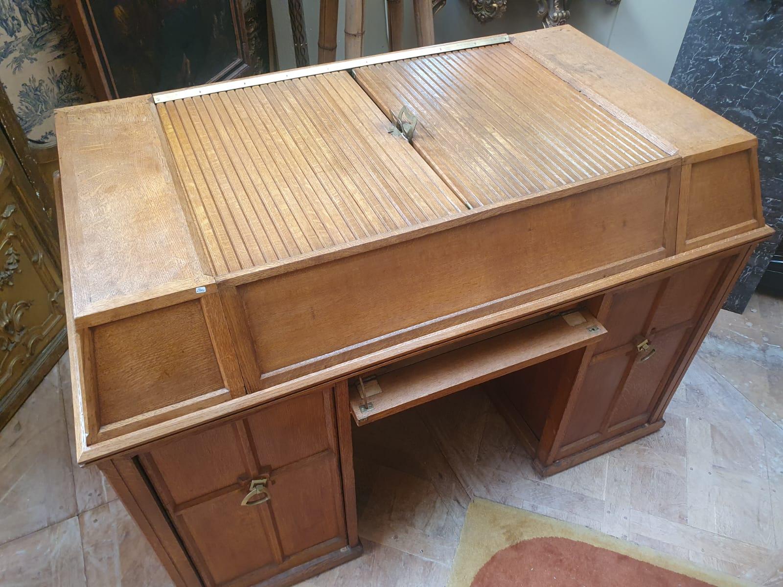Joseph Heusgens Unique Double-Sided Desk, Belgium  In Good Condition For Sale In Brussels, BE