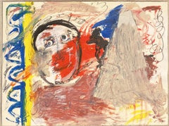 Sans titre : œuvre d'art abstraite en techniques mixtes