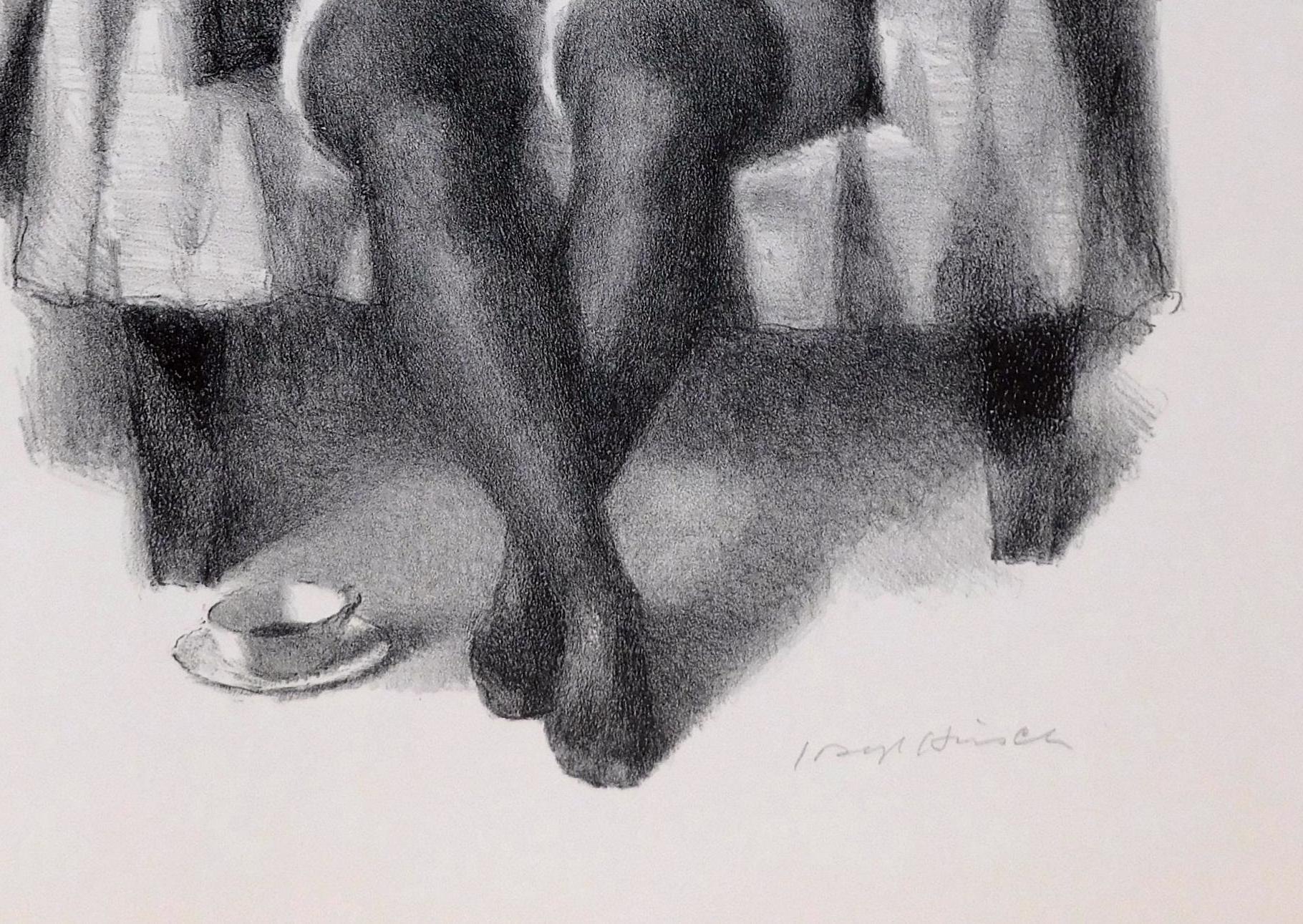 Joseph Hirsch Original Lithographie, Bleistift signiert, 1961, „Kaffee““ (20. Jahrhundert) im Angebot