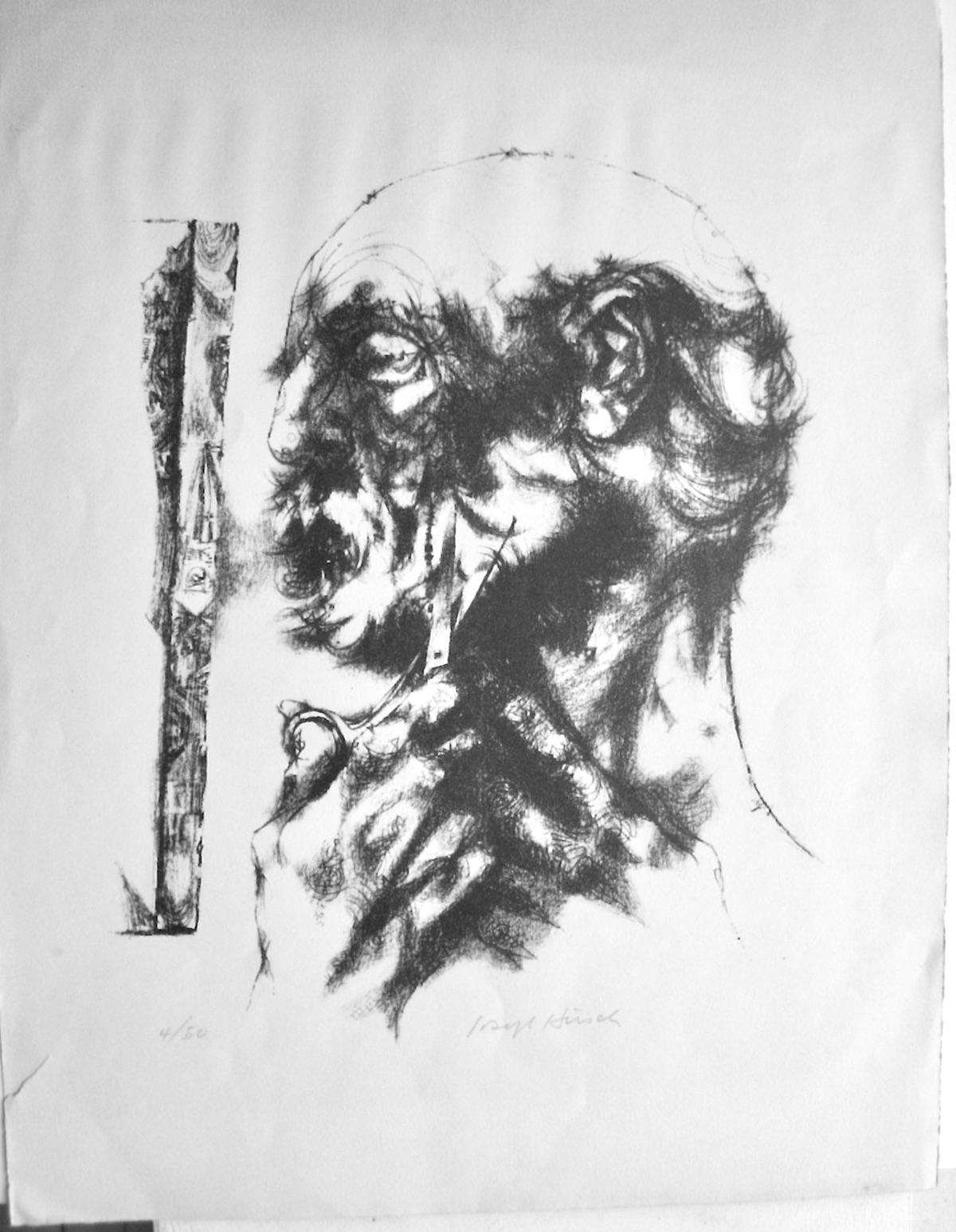 Beard mit Bügel (Amerikanische Moderne), Print, von Joseph Hirsch