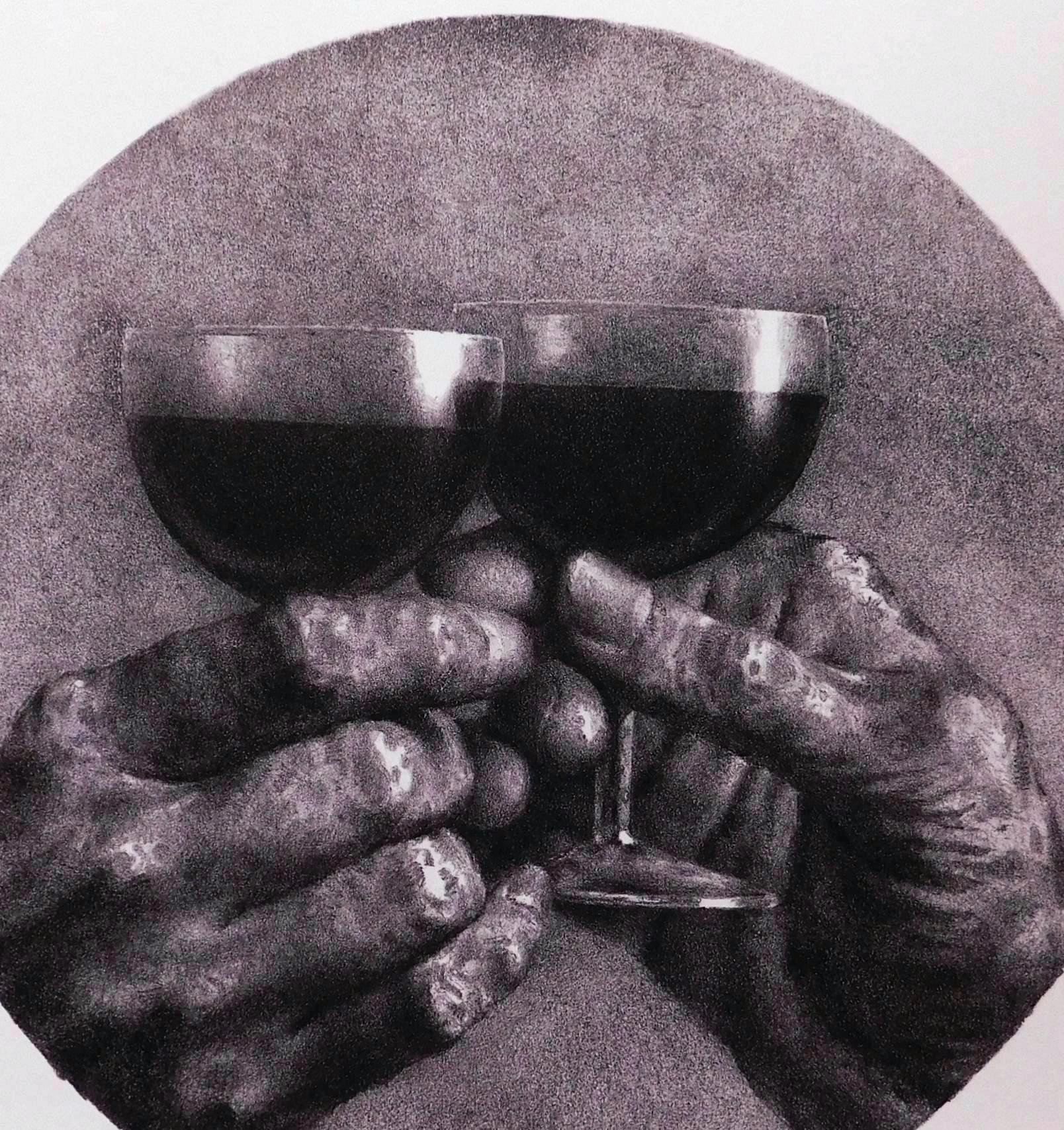 Joseph Hirsch Original Lithograph Signed in Pencil - The Toast For Sale 1