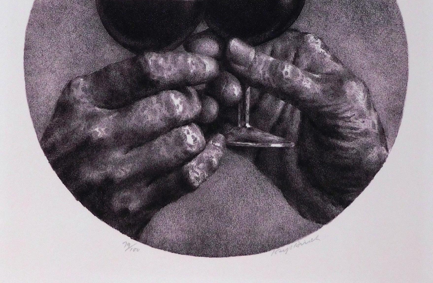 Joseph Hirsch Original Lithograph Signed in Pencil - The Toast For Sale 2