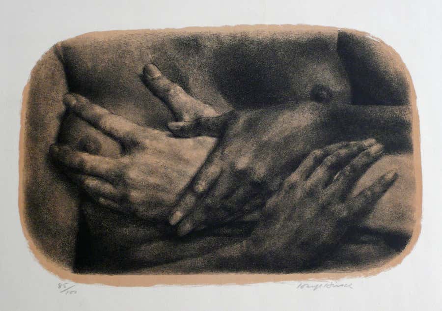 UNTITLED (WOMAN WITH HANDS ACROSS BREASTS)