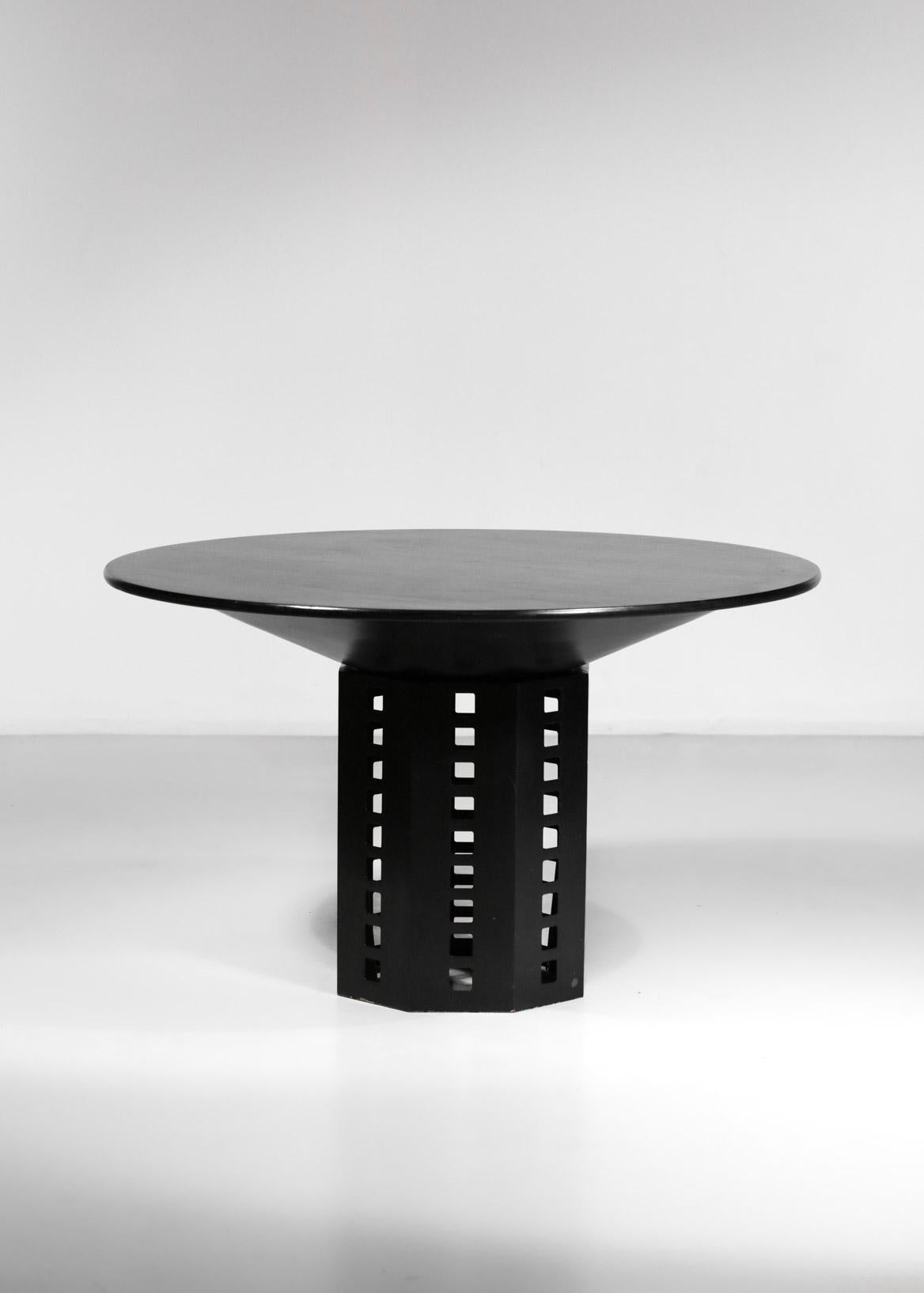 Austrian Joseph Hoffman Dining Table Reissue 70's Lacquered Wood - G046
