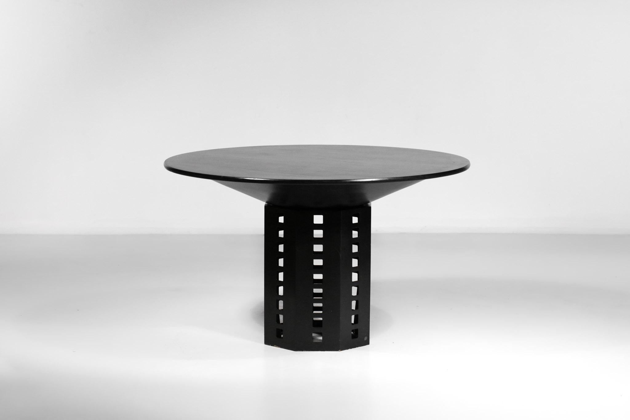 Late 20th Century Joseph Hoffman Dining Table Reissue 70's Lacquered Wood - G046