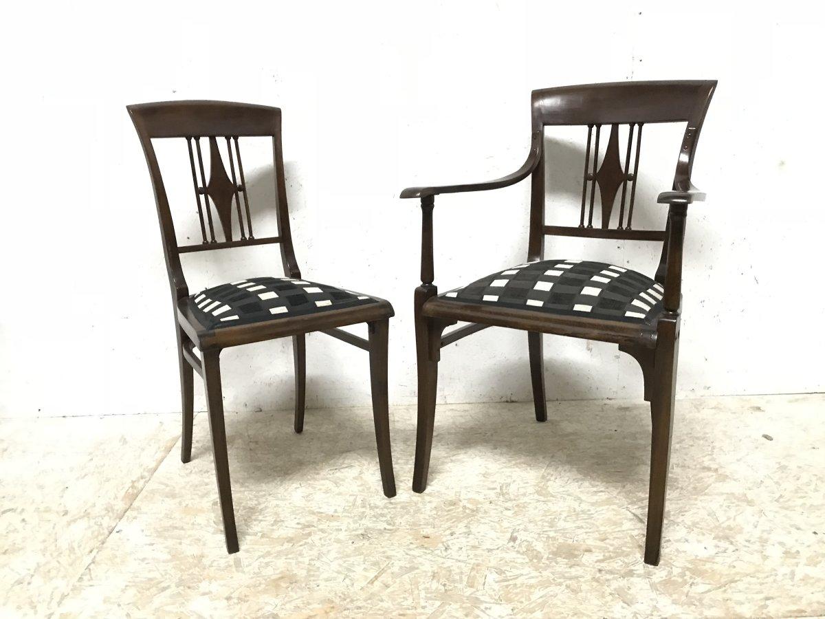 Joseph Hoffmann in the Style of a Secessionist Five-Piece Bentwood Salon Set For Sale 5