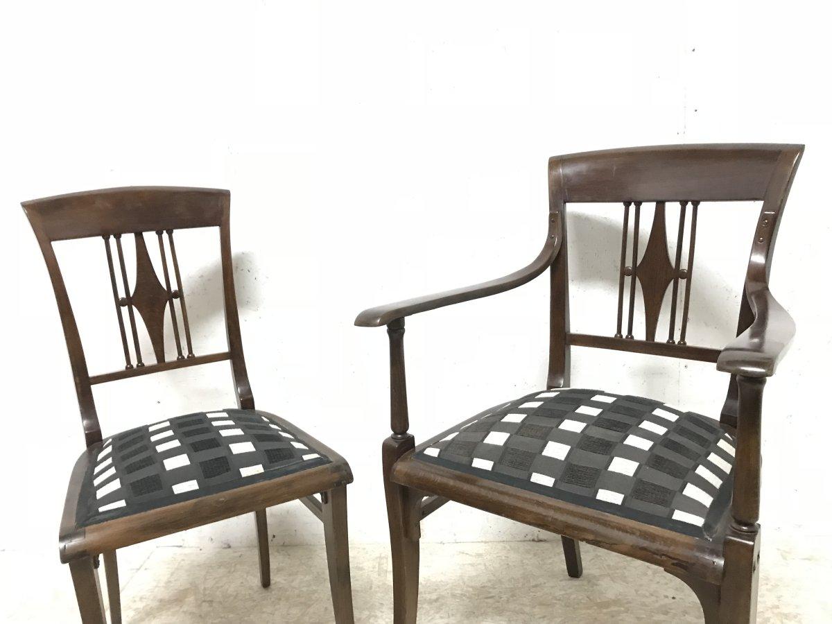 Joseph Hoffmann in the Style of a Secessionist Five-Piece Bentwood Salon Set For Sale 7