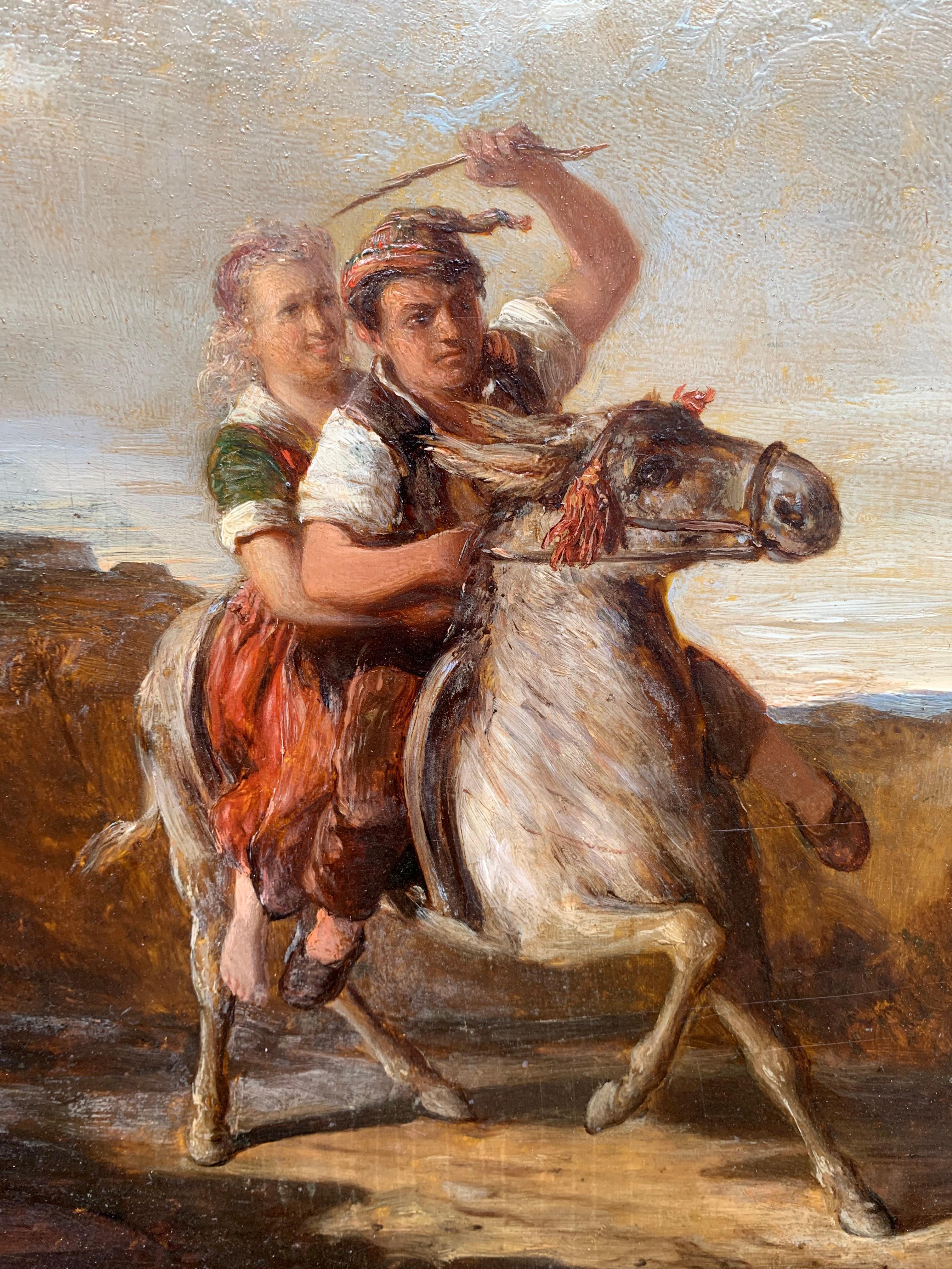 The Runaways, or Swiss boy on Donkey. Attributed to Joseph Hornung. For Sale 15