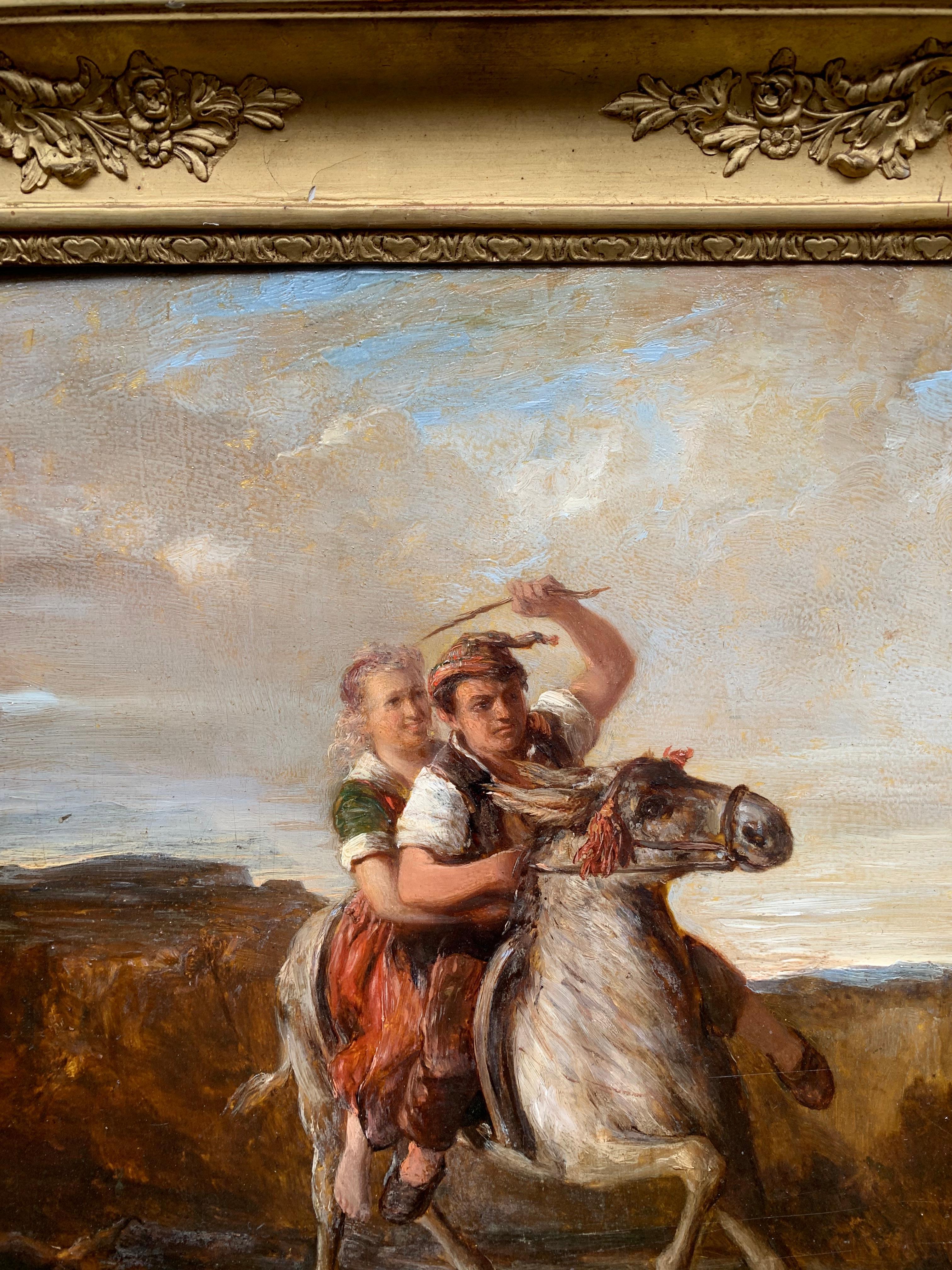 The Runaways, or Swiss boy on Donkey. Attributed to Joseph Hornung. For Sale 7