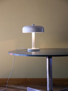 Lampe de table Joseph Hurka, métal White, Space AGE Design, Italie, années 1970