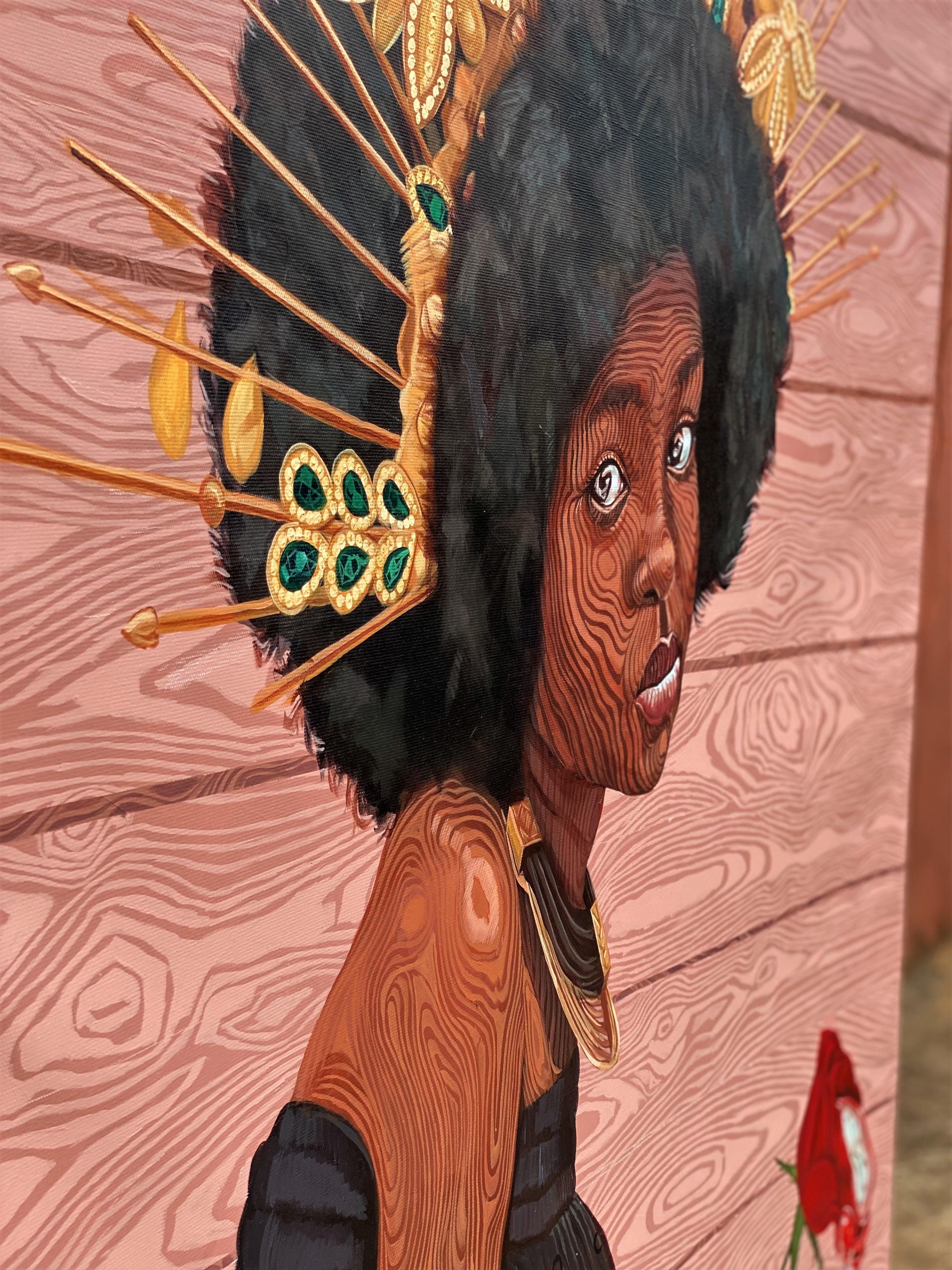 Joseph Idowu, „Persistence Of Expectations“ – Acryl African Figurative 2023 im Angebot 4