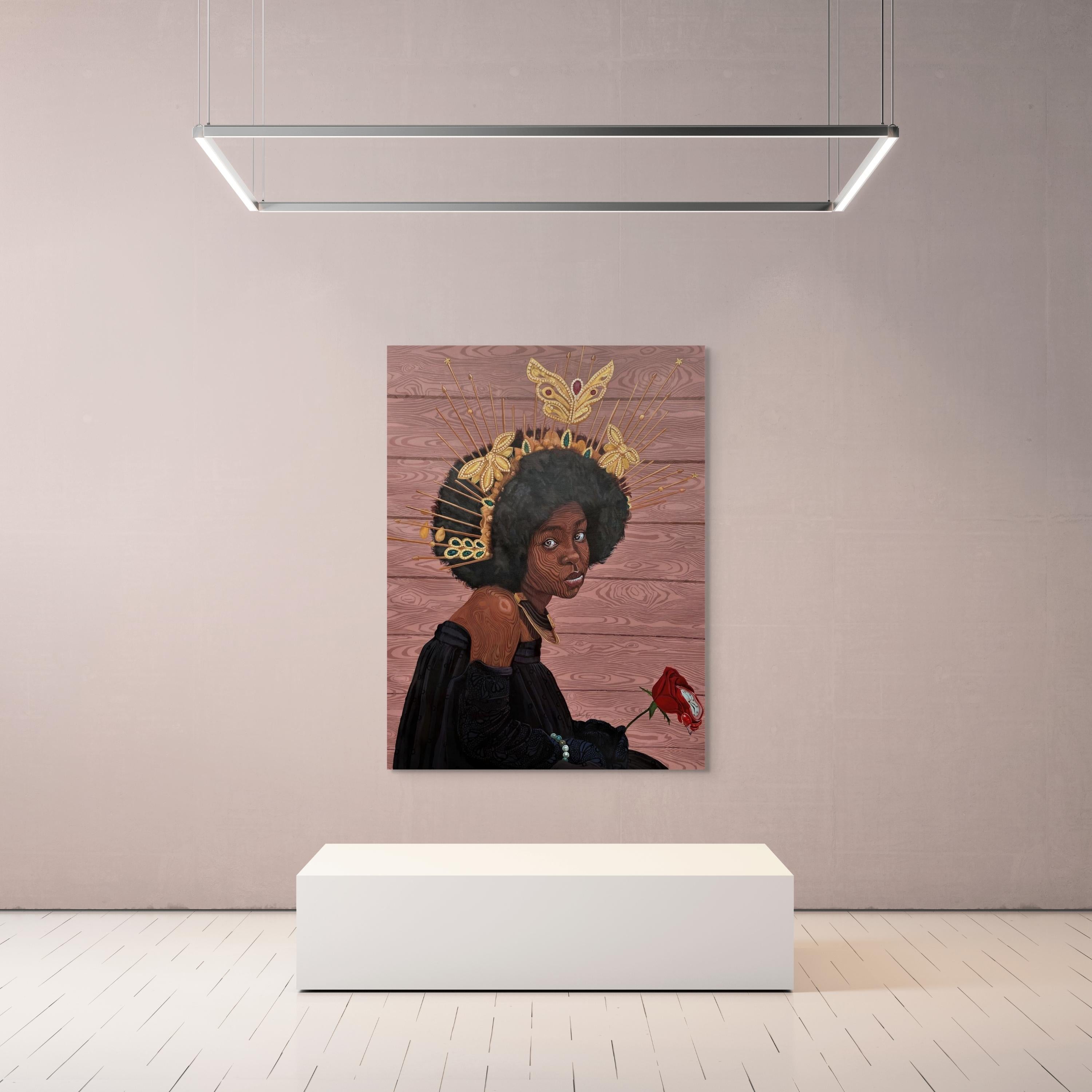 Joseph Idowu, „Persistence Of Expectations“ – Acryl African Figurative 2023 im Angebot 7