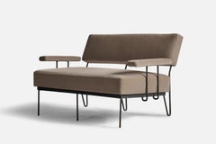 Joseph Inco, Divano, ferro, tessuto di mohair, USA, anni '50