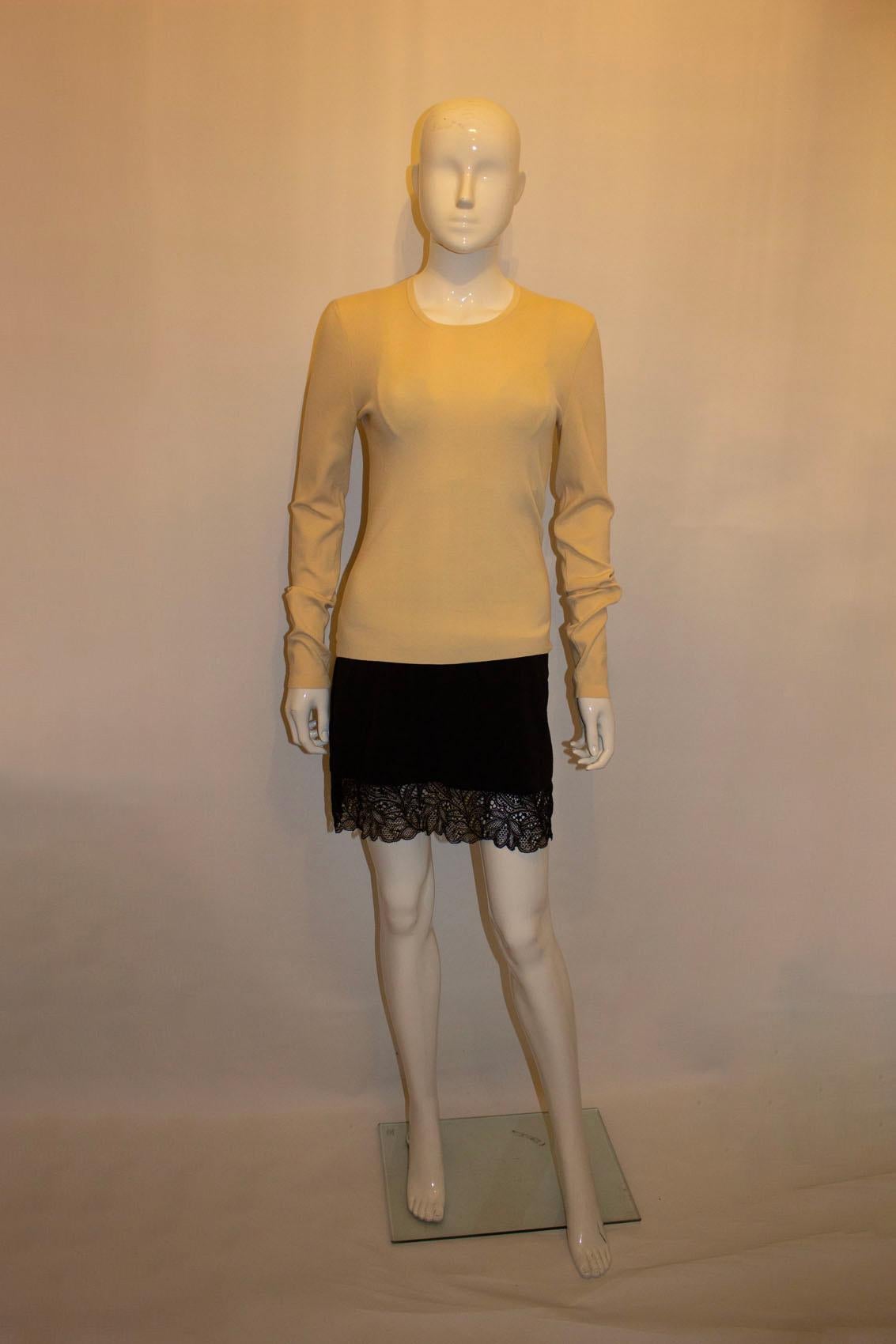 Women's or Men's Joseph Ivory Colour Silk Knit Jumper For Sale