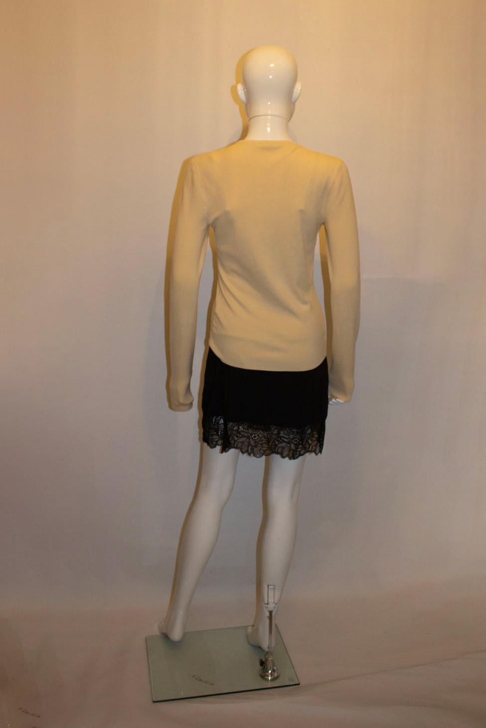 Joseph Ivory Colour Silk Knit Jumper For Sale 1