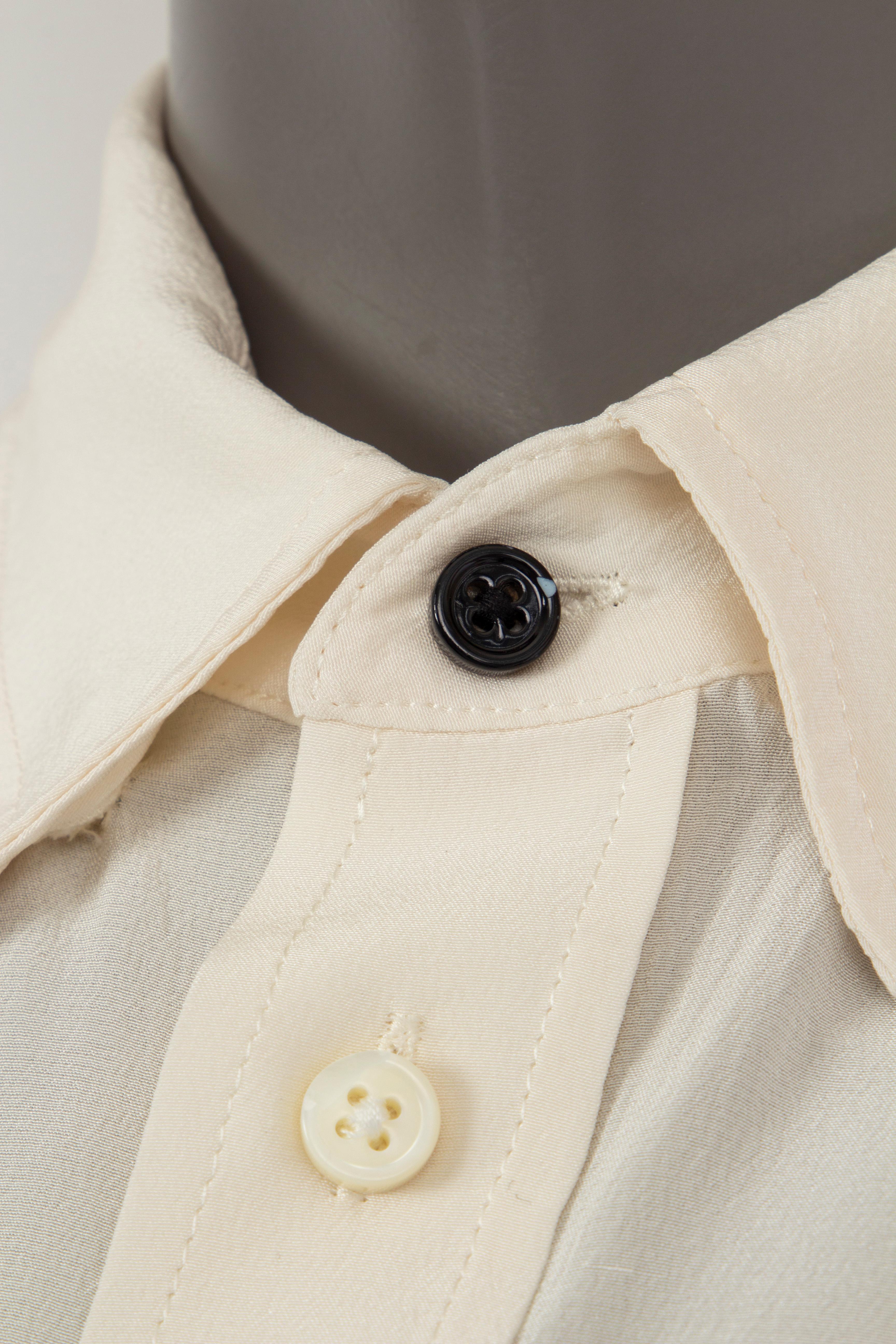JOSEPH ivory silk GARCON CREPE DE CHINE Sleeveless Button Up Shirt 36 XS 1