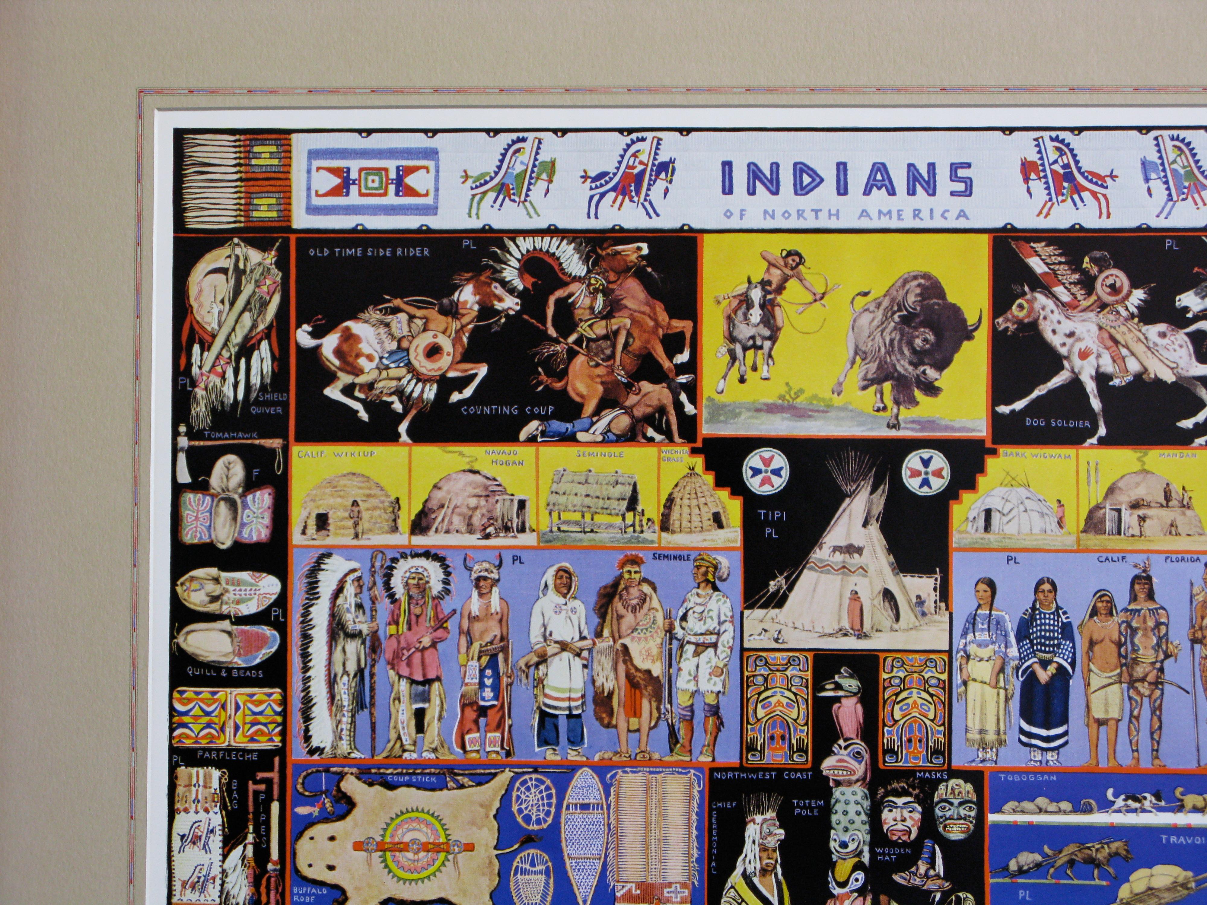 Indiani del Nord America 1936 di Jo Mora - Print di Joseph Jacinto Mora