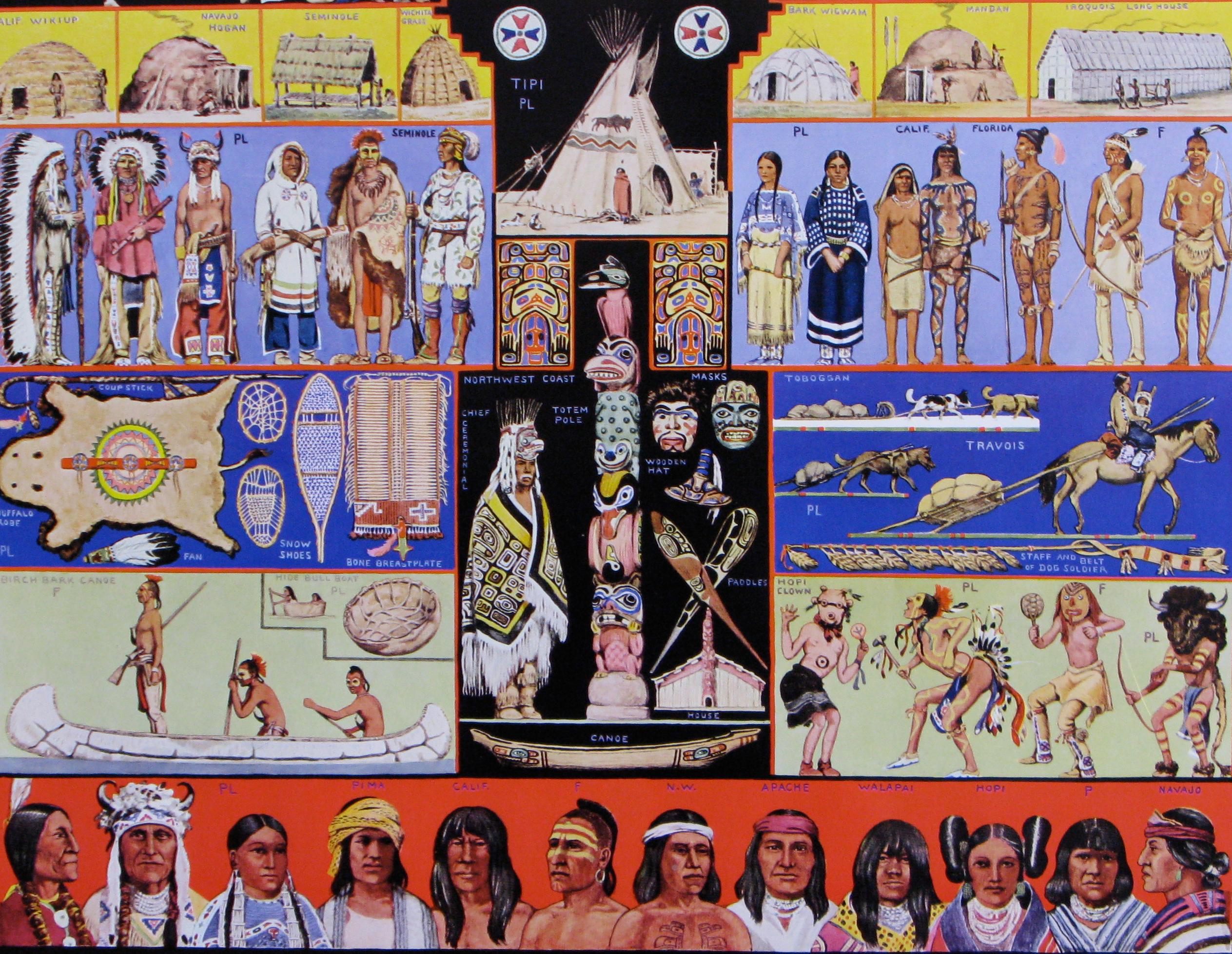 Indiani del Nord America 1936 di Jo Mora - Print Altro stile artistico di Joseph Jacinto Mora