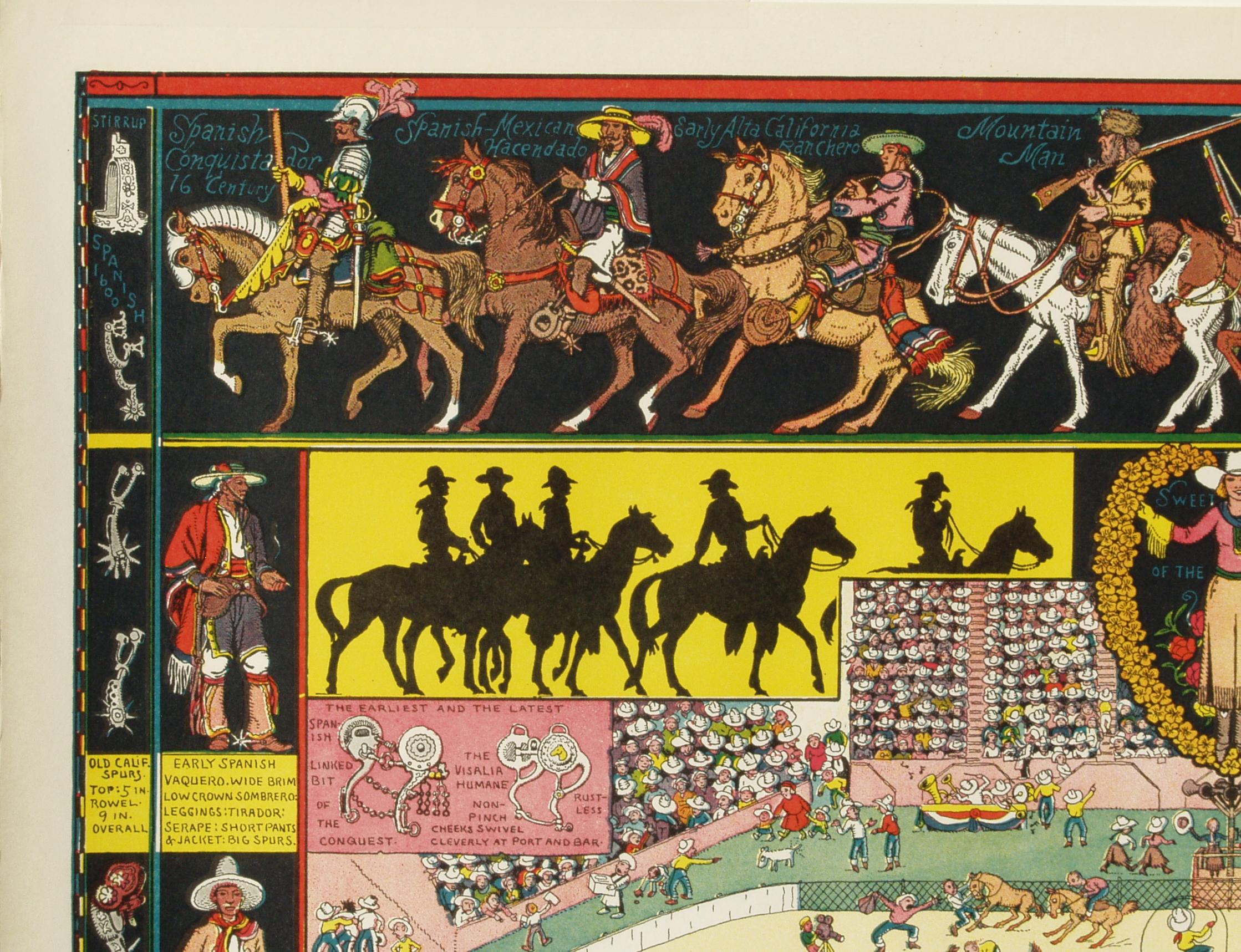 Jo Mora, Evoluzione del cowboy 1933, da Jo Mora Estate - Print di Joseph Jacinto Mora