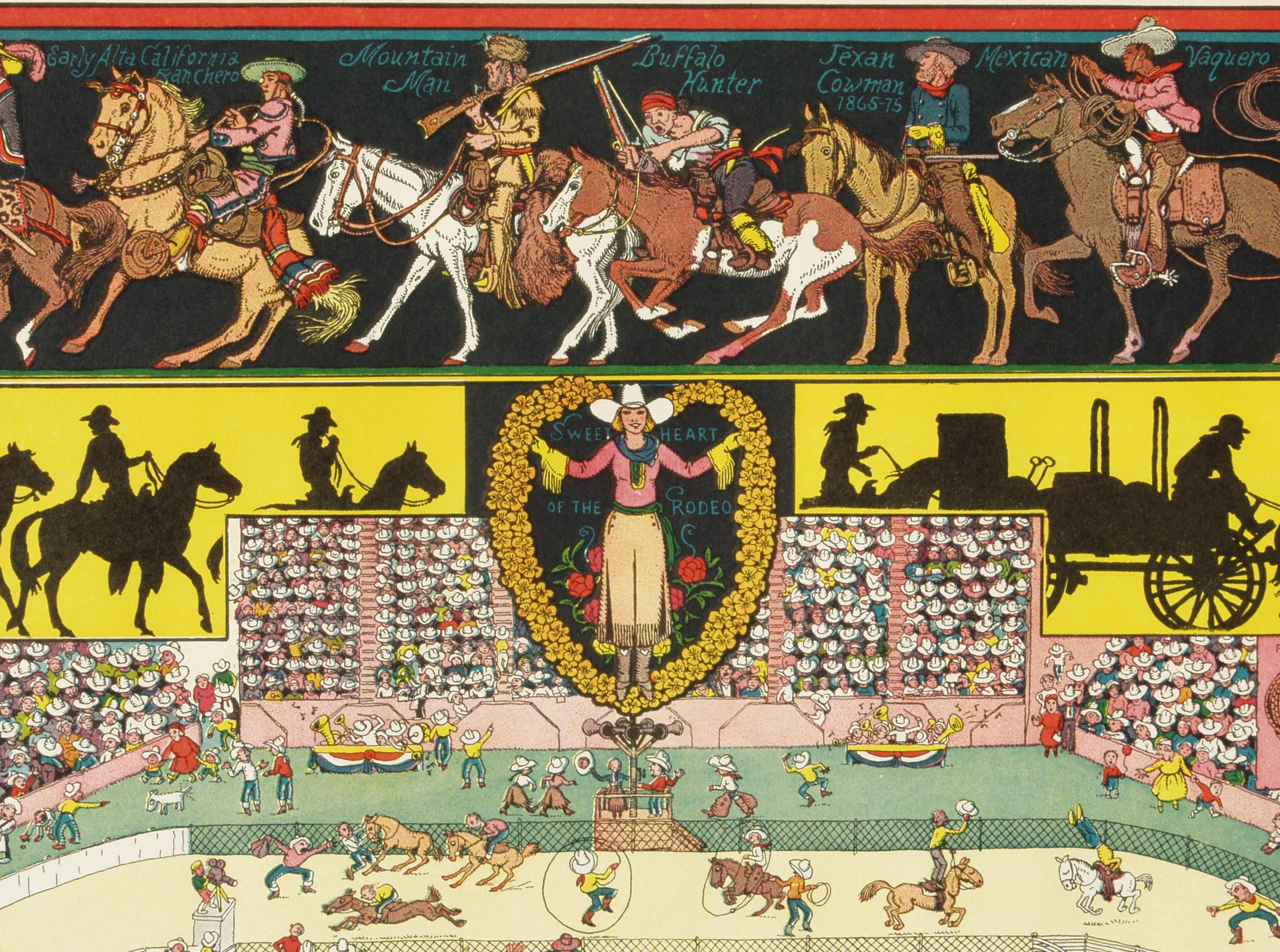 Jo Mora, Evoluzione del cowboy 1933, da Jo Mora Estate - Print Altro stile artistico di Joseph Jacinto Mora