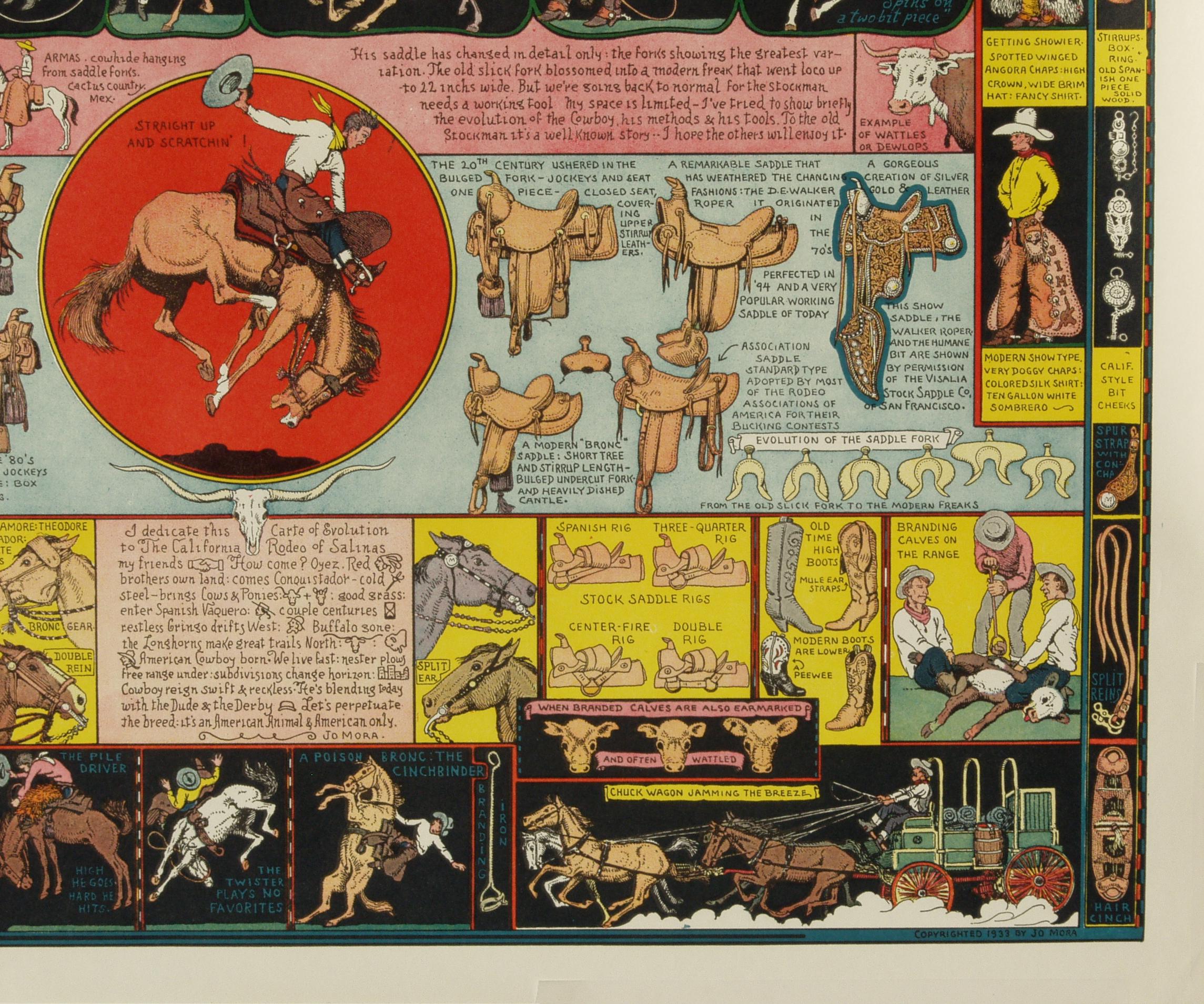 Jo Mora, Evoluzione del cowboy 1933, da Jo Mora Estate in vendita 3