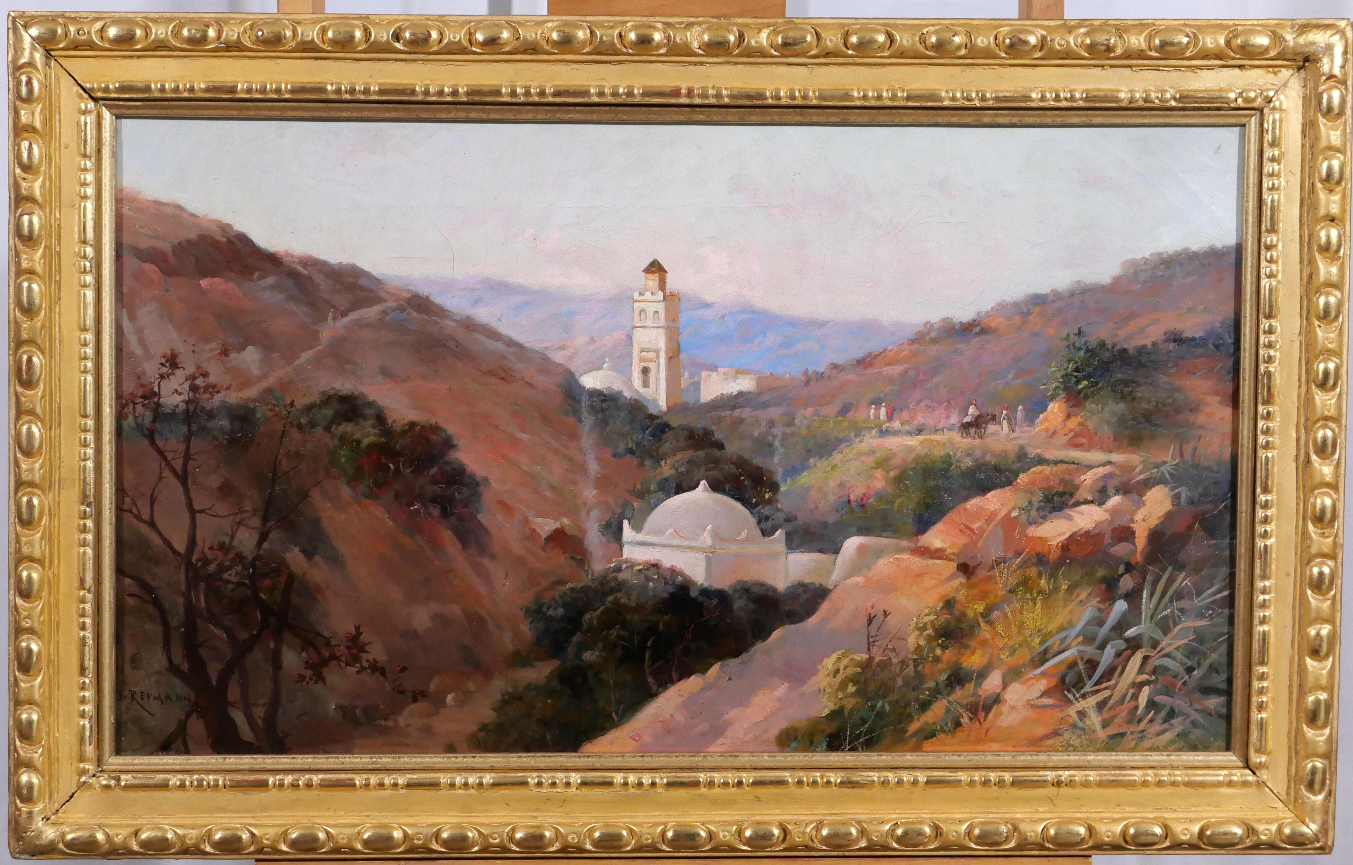 Algeria, Orientalist landscape - Painting by Joseph Jacques Reymann