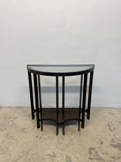 Joseph Jeup Tavolo consolle Acadia Demilune in bronzo per Donghia, 2014 #2475