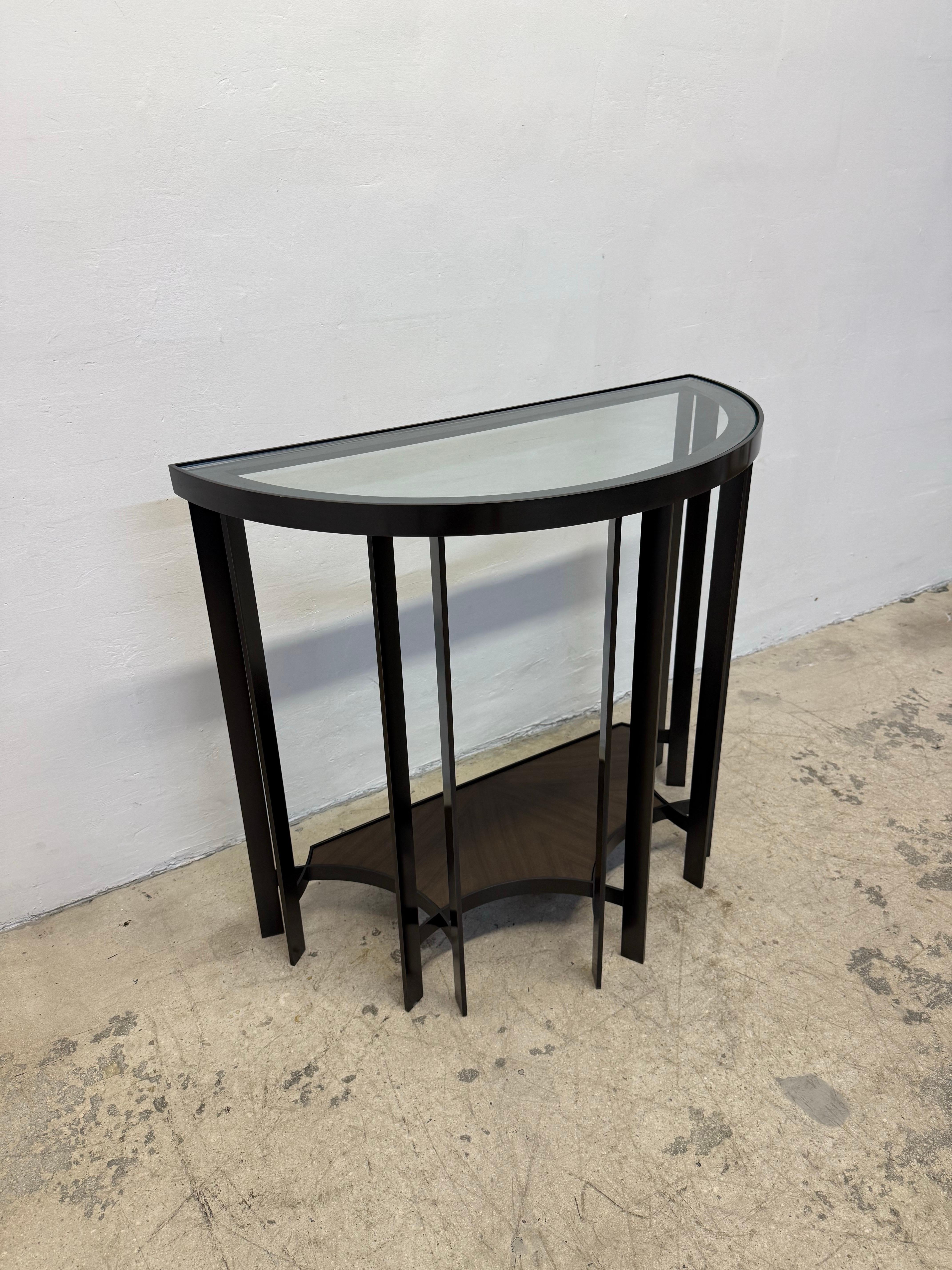 Modern Joseph Jeup Bronze Acadia Demilune Console Table for Donghia, 2014 #2475