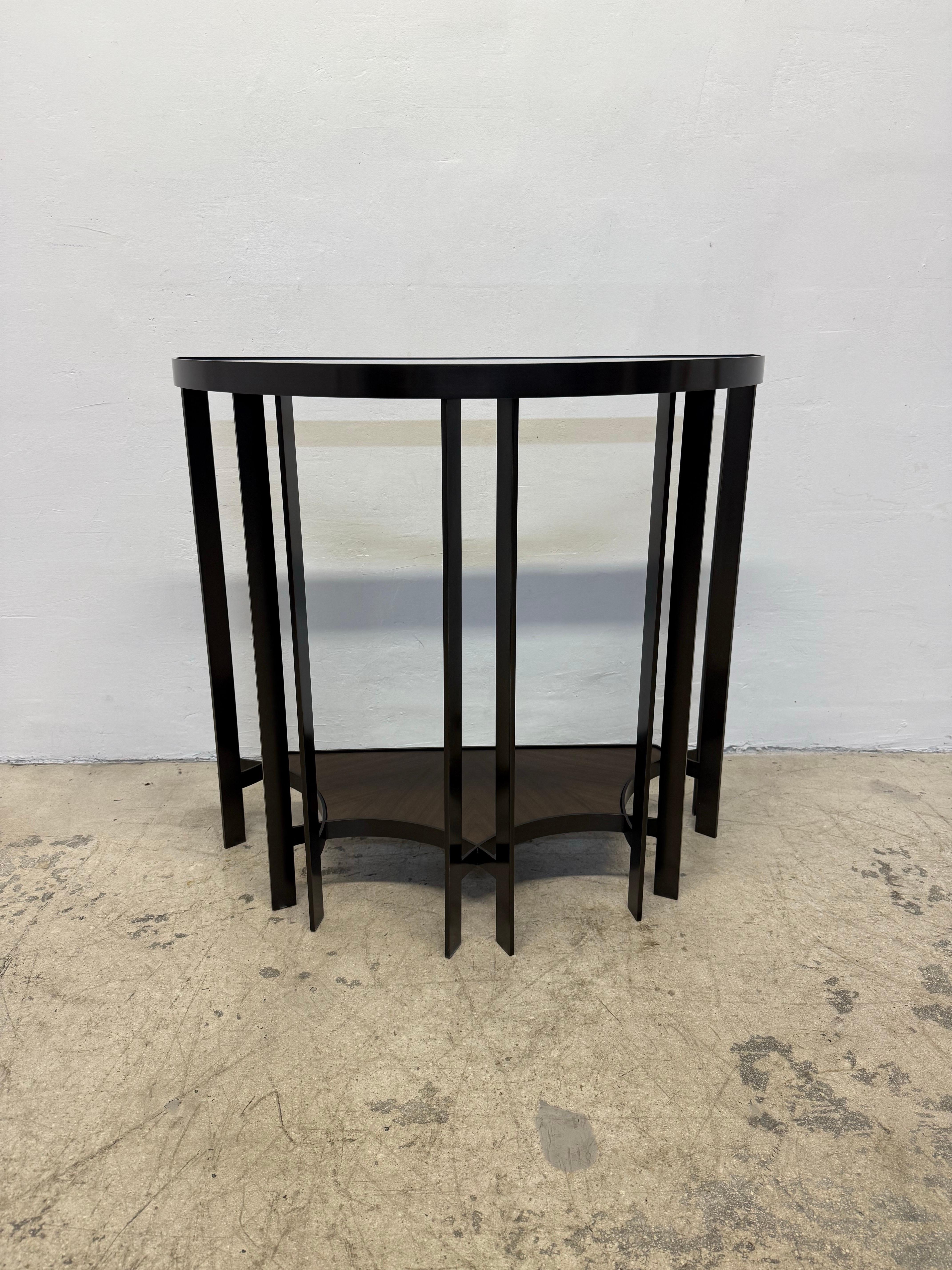 Hand-Crafted Joseph Jeup Bronze Acadia Demilune Console Table for Donghia, 2014 #2475