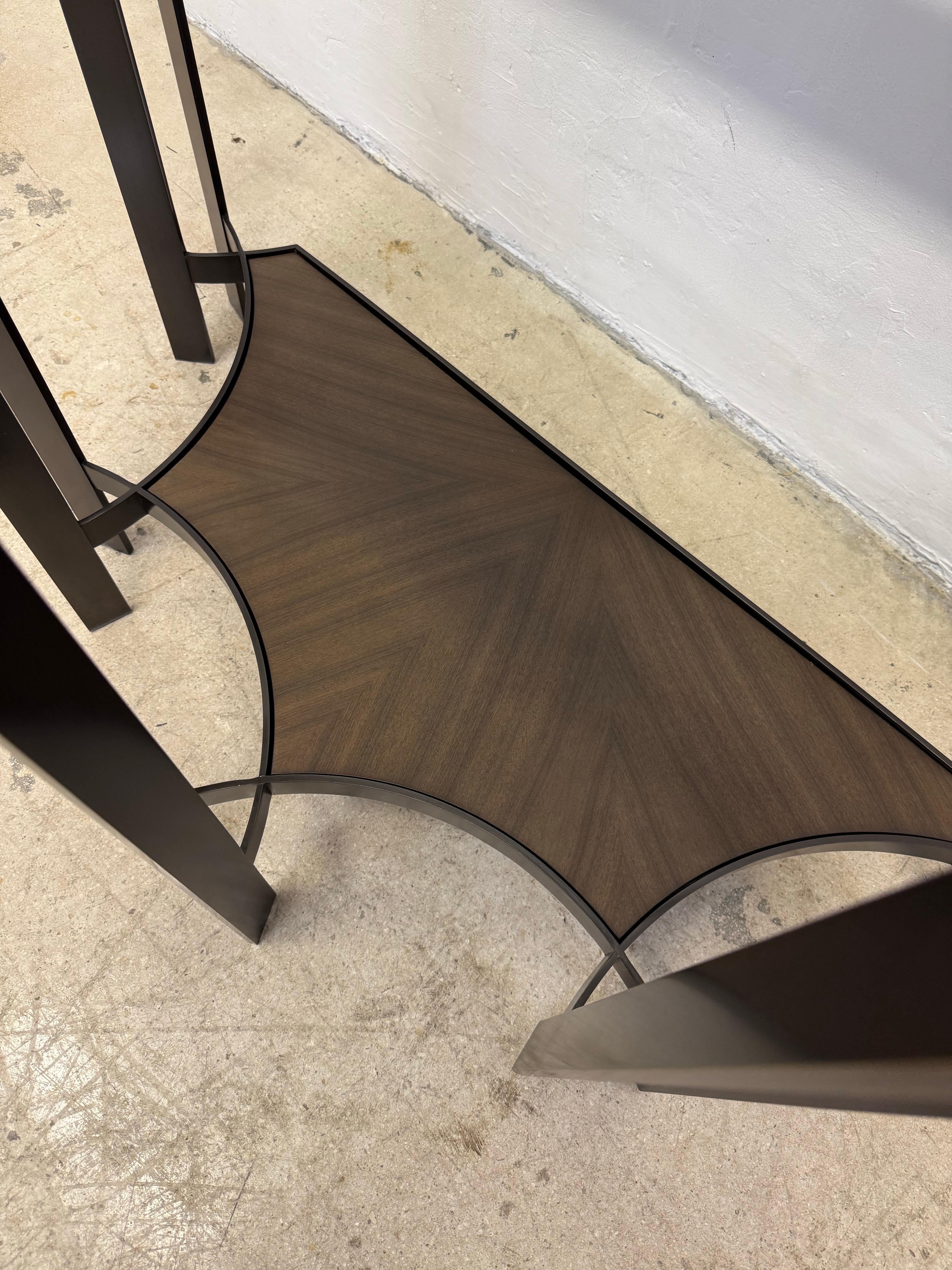 Joseph Jeup Bronze Acadia Demilune Console Table for Donghia, 2014 #2475 2
