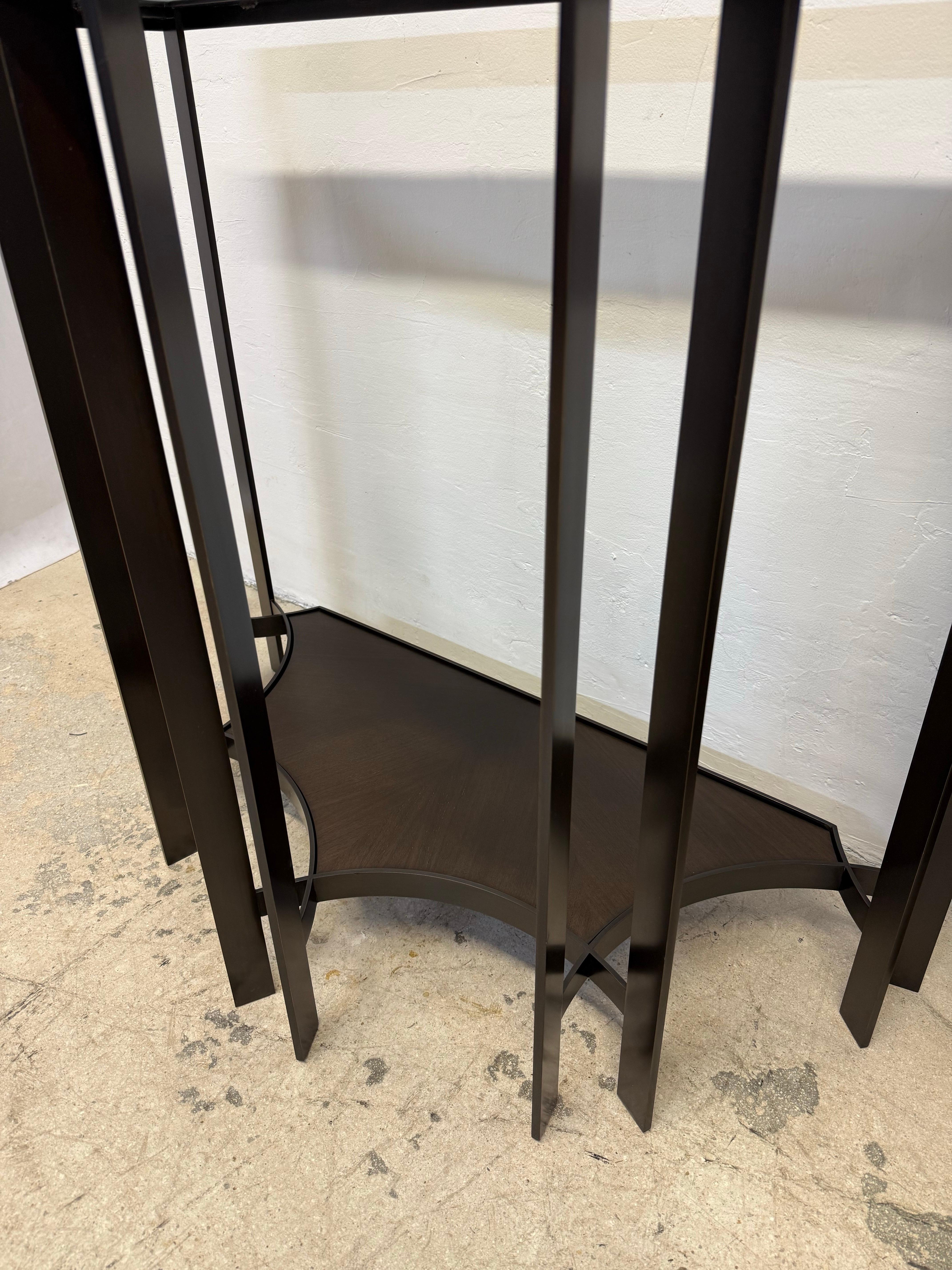 Joseph Jeup Bronze Acadia Demilune Console Table for Donghia, 2014 - a Pair 5